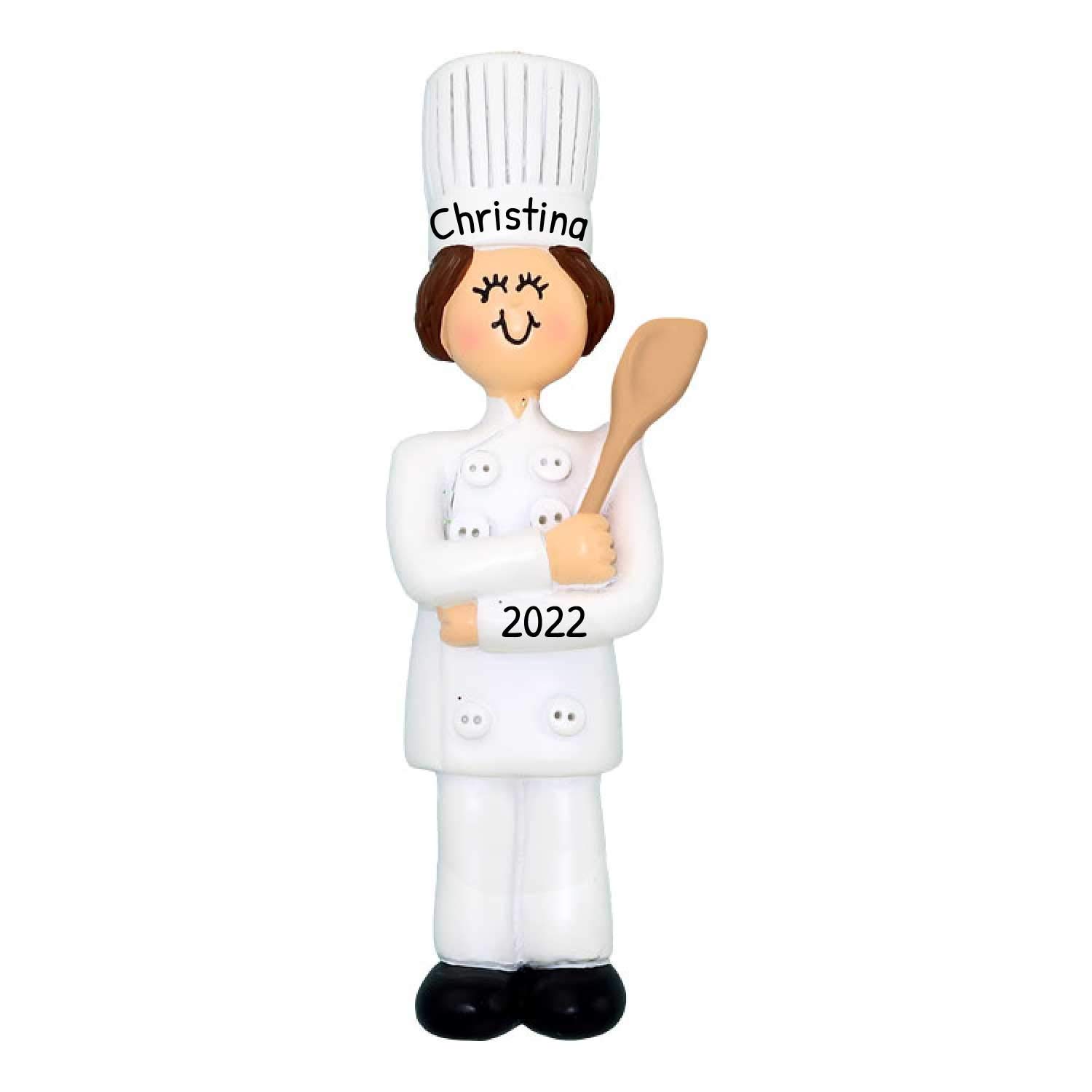 Custom Baker Christmas Ornament 2024 - Personalized Baking Theme Ornament with Rolling Pin Design, Perfect Gift for Pastry Chefs & Bakers | Christmas Tree Decoration for Kitchen & Baking Enthusiasts