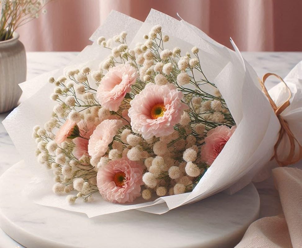 Premium White Decoupage Tissue Paper - 60 Sheets, 35 x 50 cm - Perfect for Scrapbooking, DIY Crafts, Gift Wrapping & Home Decor Projects