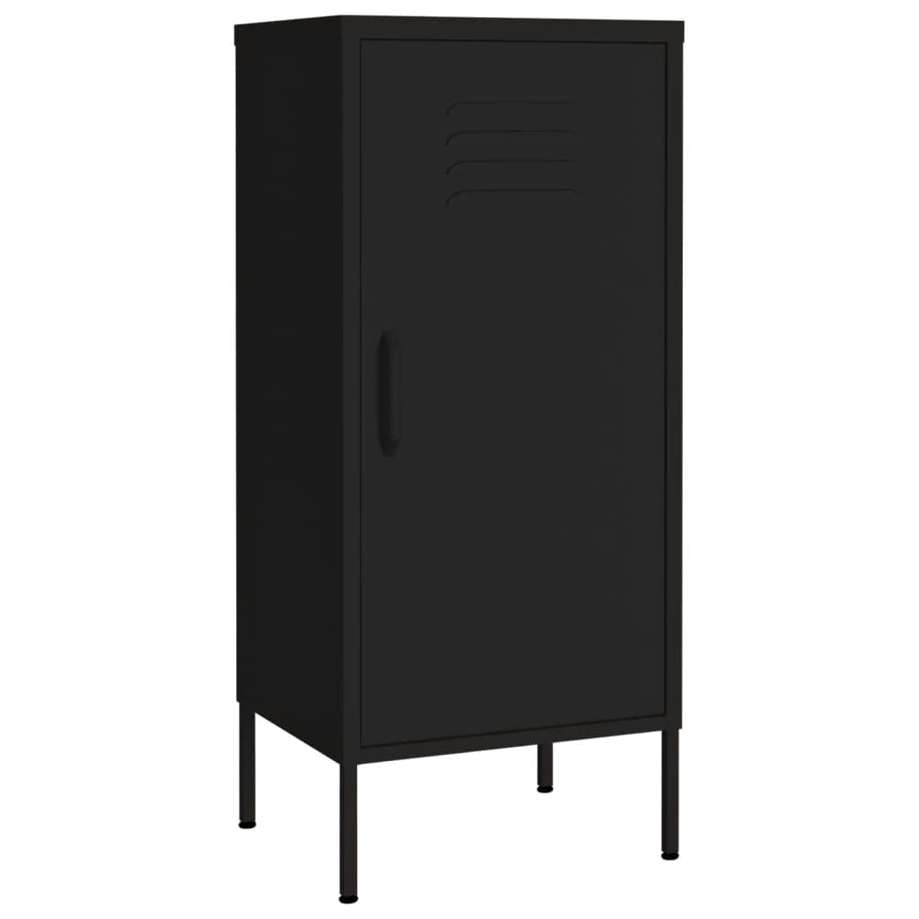 vidaXL Black Steel Storage Cabinet with Drawers - Industrial Style File Cabinet for Home Office Organization | Freestanding Filing Storage Solution for Documents, Office Supplies & Home Decor