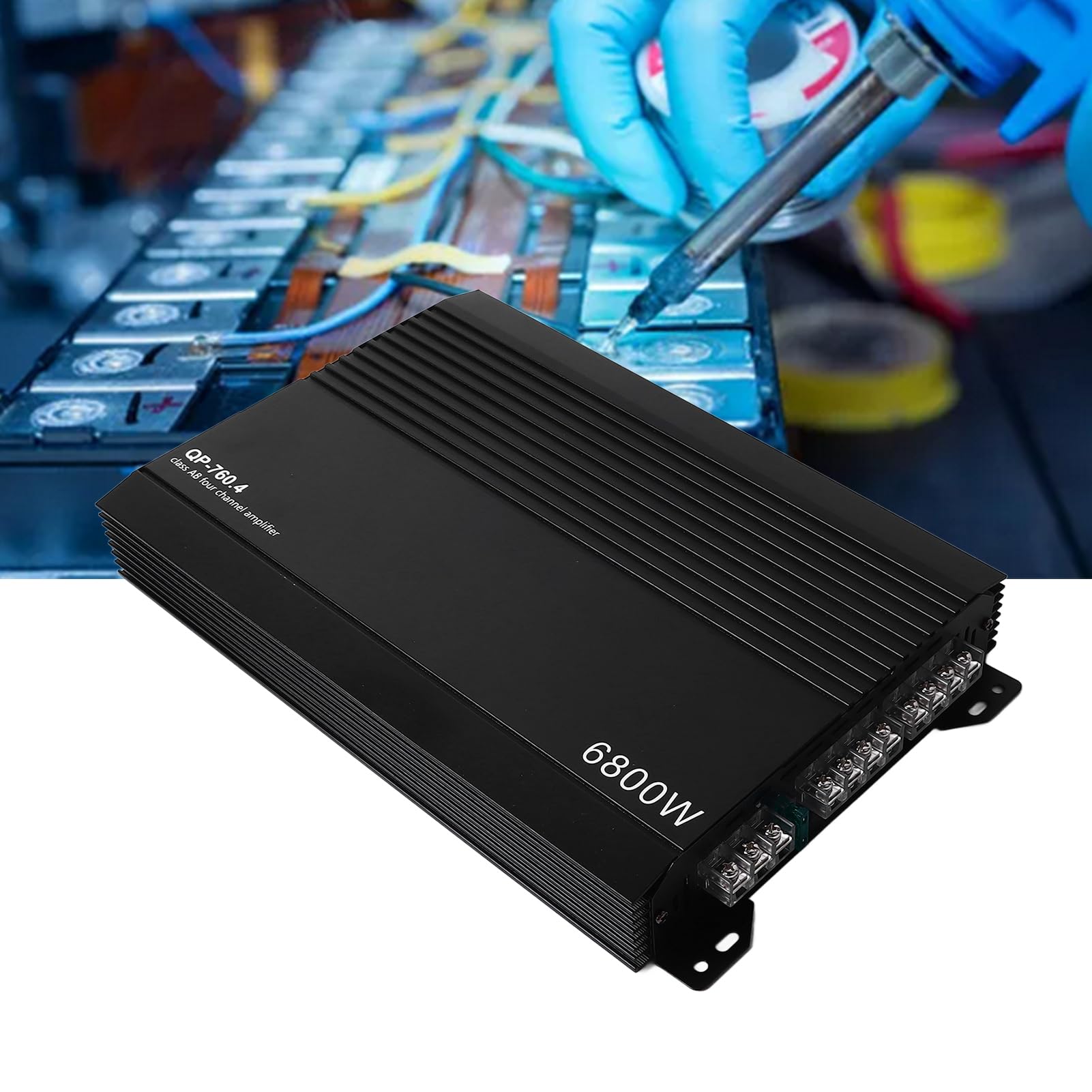 4 Channel Car Stereo Amplifier - High Power Aluminum Alloy Audio Amplifier with Heat Dissipation for Car Speakers | Perfect for Car Audio Upgrades & Sound System Enhancement