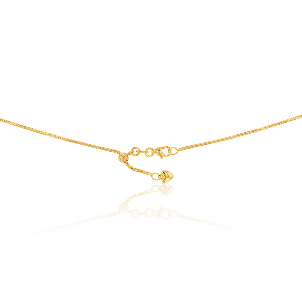 9ct Yellow Gold 50cm Wheat Chain Necklace 30 Gauge with Extender - Elegant Jewelry for Women, Perfect for Everyday Wear, Gifts & Special Occasions