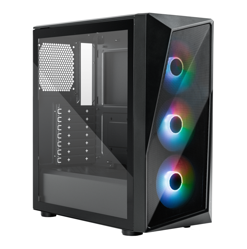 Cooler Master CP520 KGNN S00 CMP520 Mesh ARGB ATX Mid Tower PC Case - High Airflow Gaming Desktop Chassis with Tempered Glass & RGB Lighting for Custom Builds