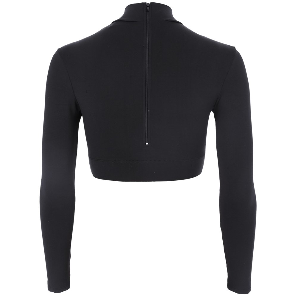 Body Wrappers Women's Long Sleeve Crop Top - Stretchy Comfort Fit for Yoga, Dance & Casual Wear
