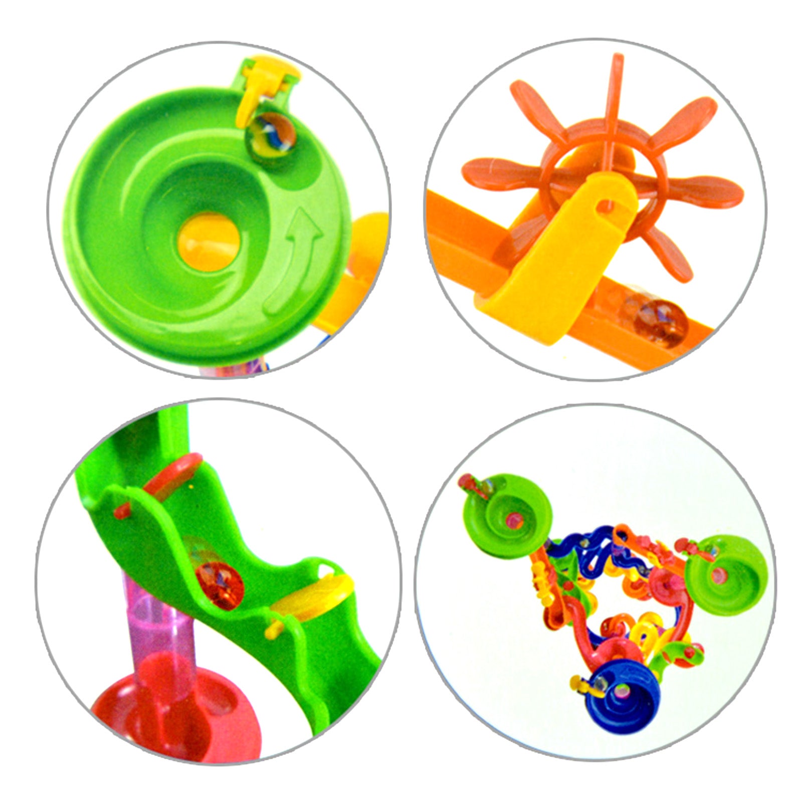 105pcs Kids Marble Run Race Track Set - STEM Educational Building Blocks Construction Toy for Boys & Girls - Perfect for Indoor Play, Birthday Gifts & Classroom Activities