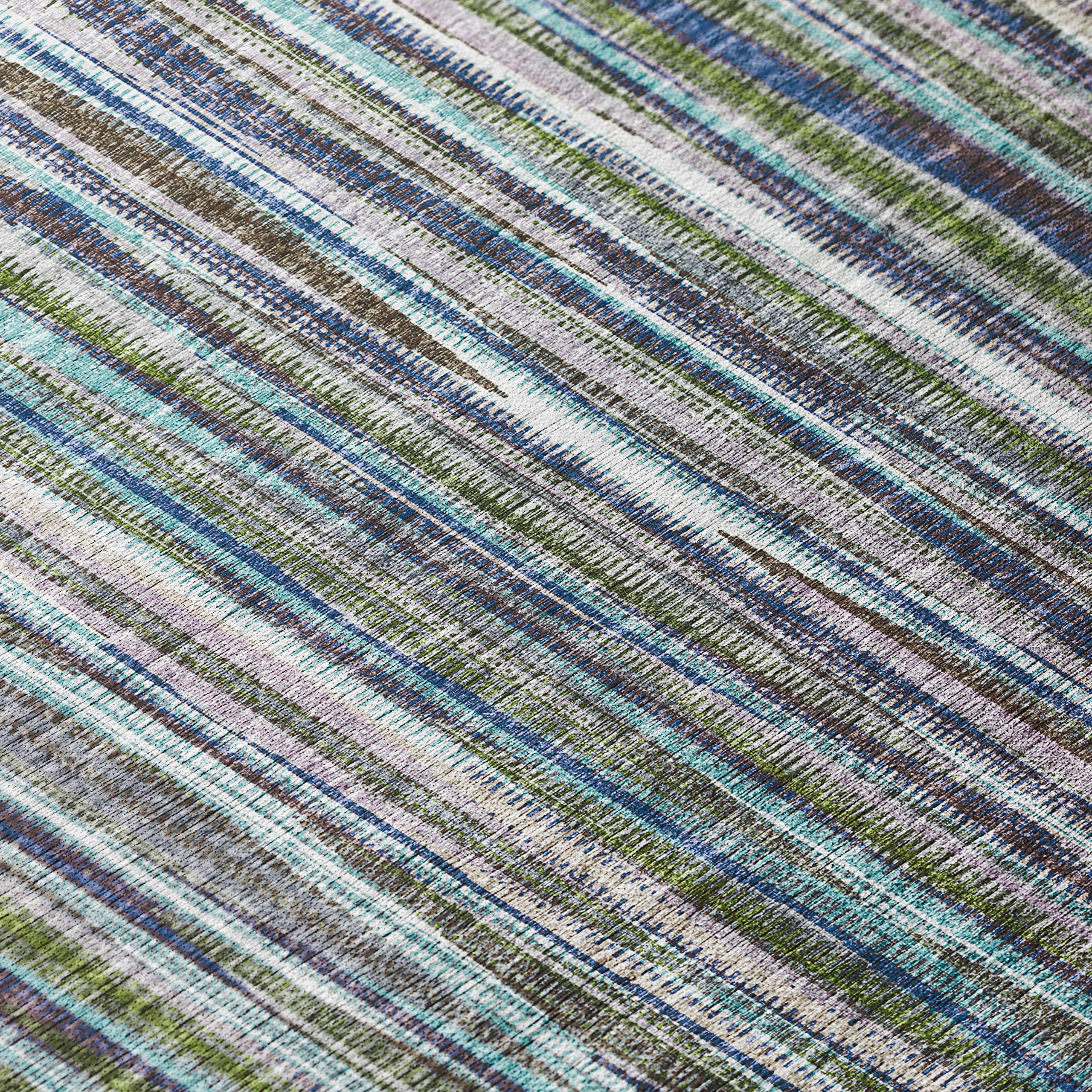 Waverly 9' x 12' Indoor Outdoor Area Rug - Stain Resistant, Machine Washable, Non-Shedding - Perfect for Bedroom, Living Room, Dining Room & Kitchen - Addison Rugs AWA31 Plum
