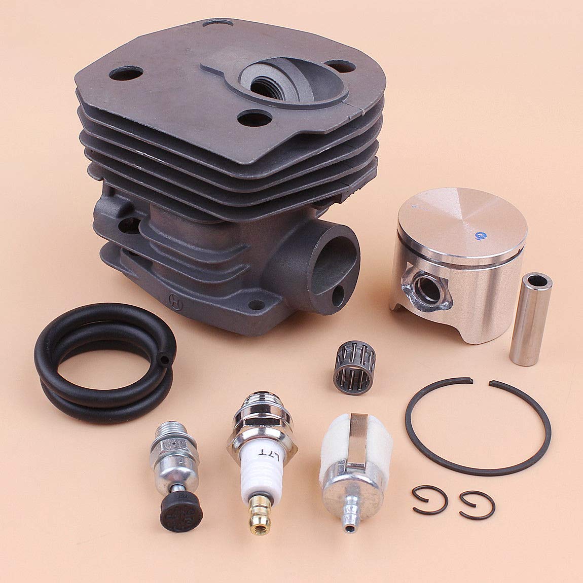 Jonsered 2149 Turbo 2150 2152 Chainsaw 44mm Cylinder Kit Replacement Parts - 49.4Cc Engine Repair Kit for Professional Wood Cutting & Forestry Work
