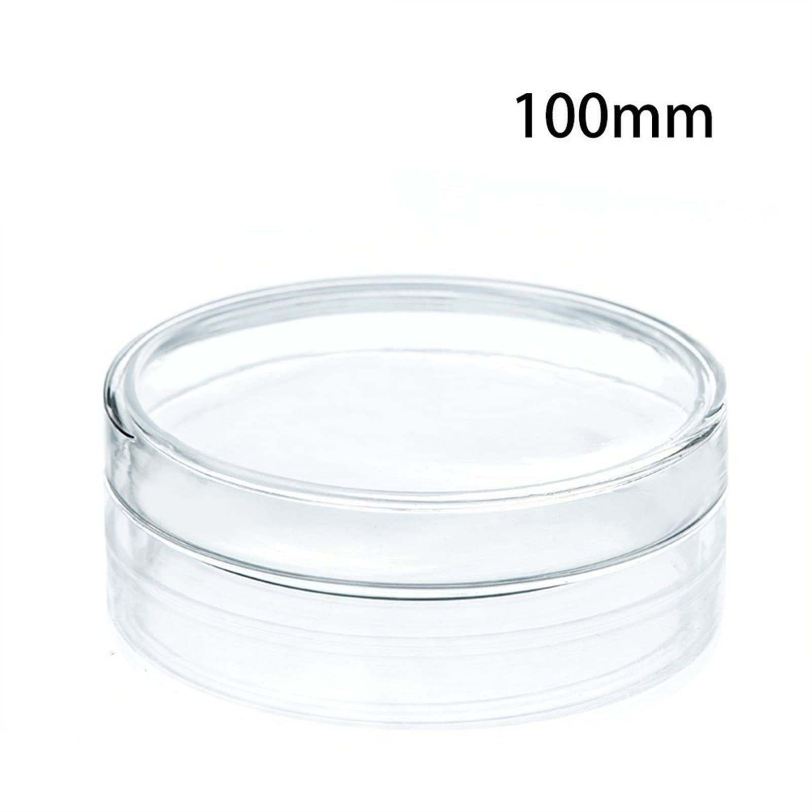 100mm Borosilicate Glass Petri Dishes with Lids - 8 Pack, 100x23mm Heat Resistant Lab Dishes for Bacterial Culture & Science Experiments - Ideal for Microbiology, School Labs & STEM Education