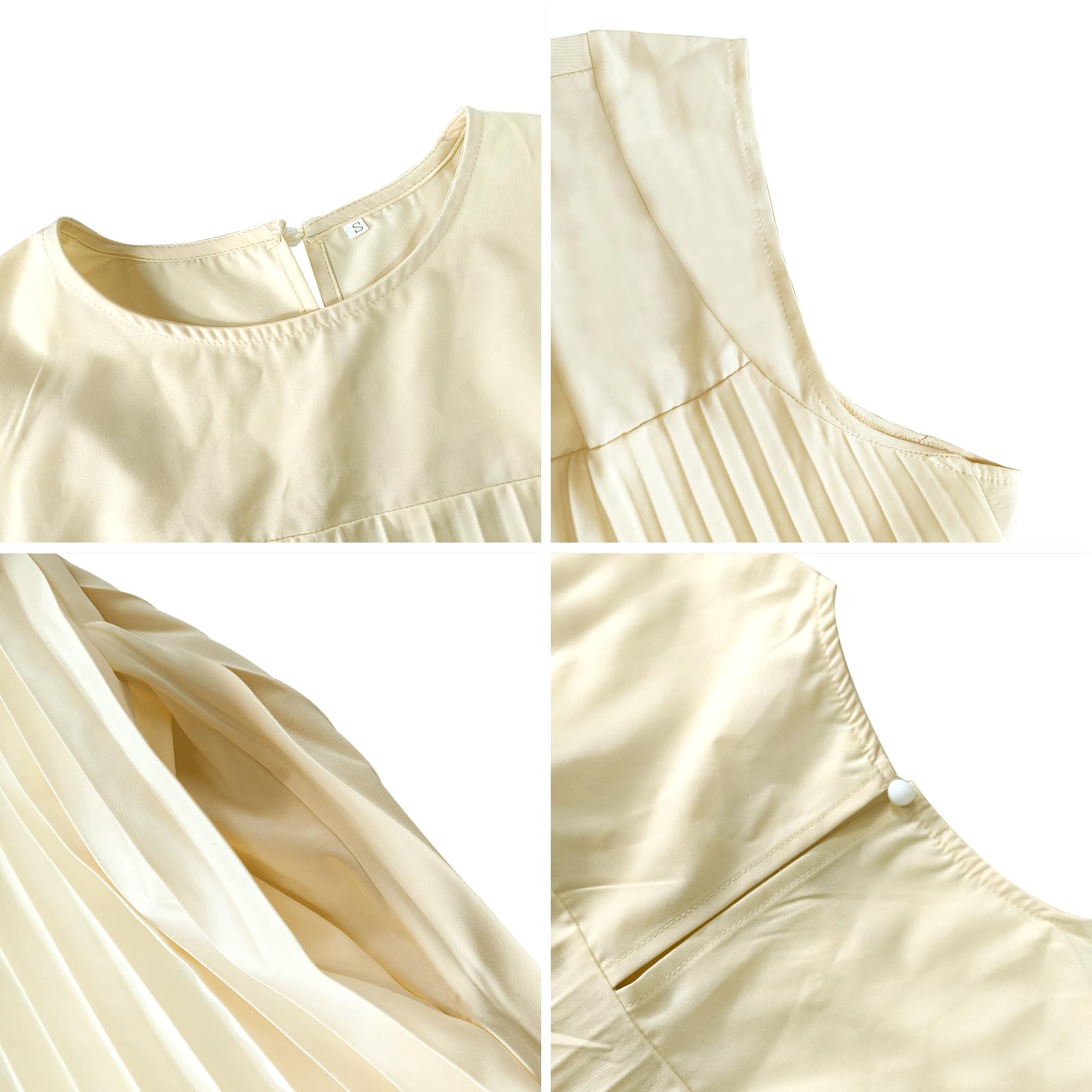 Women's Summer Short Sleeve Maxi Dress 2025 - Flowy Pleated Casual Long Dress with Pockets | Beach Cover Up, Vacation Outfit, Boho Chic Dress for Outdoor Activities