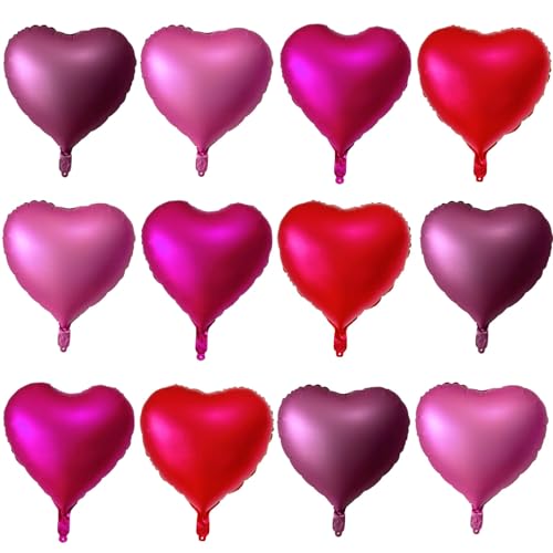 12 4 Pink Hearts Mixed