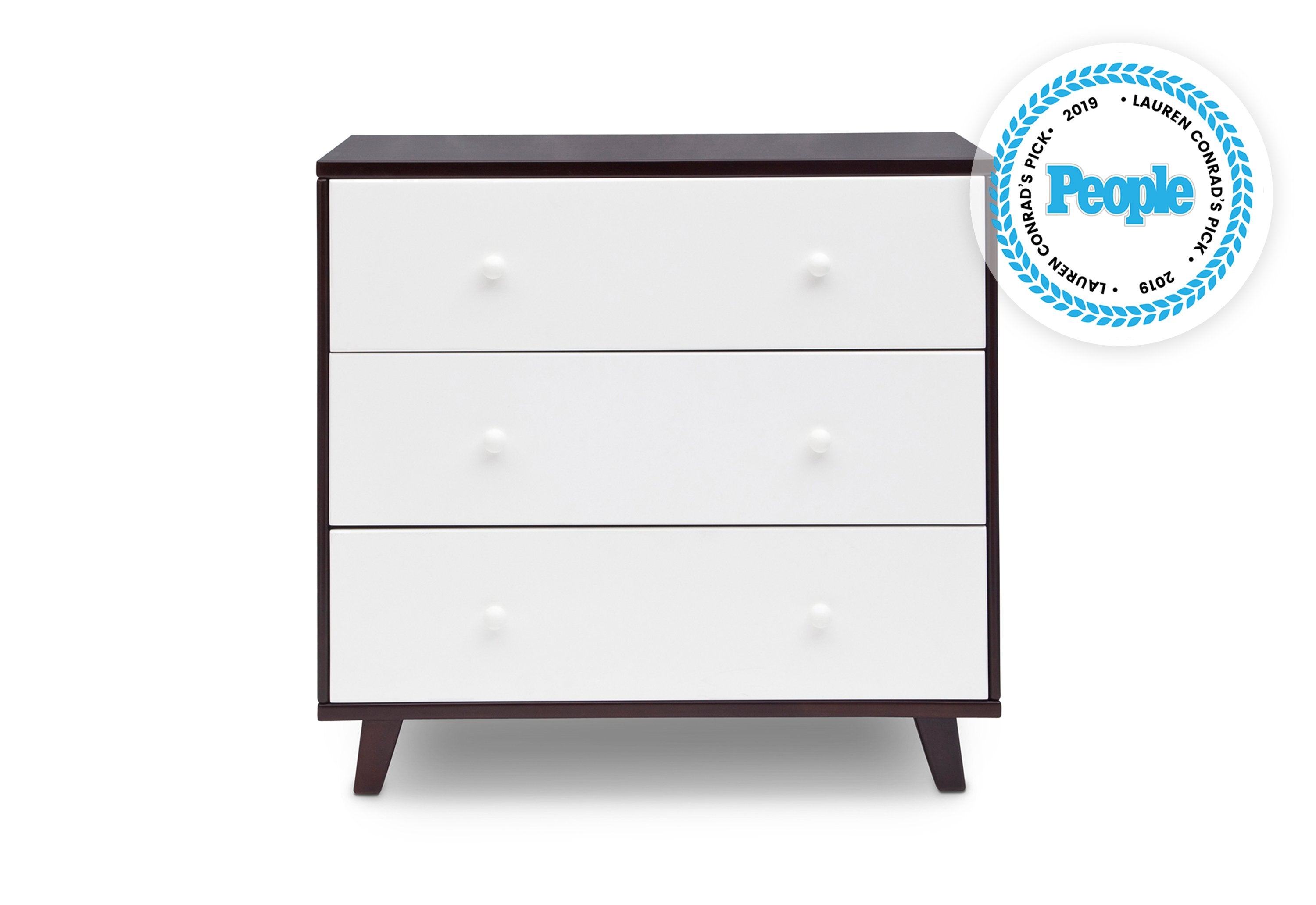 Ava 3 Drawer Nursery Dresser with Changing Table Top - Perfect Baby Changing Station for Nursery Organization & Storage