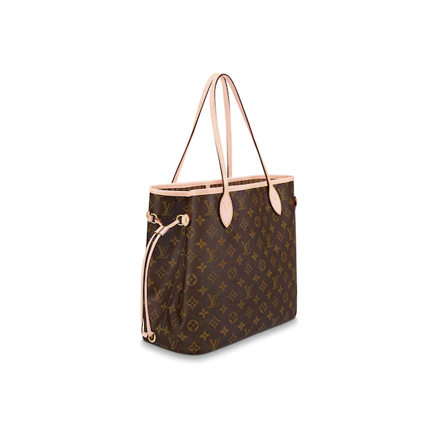 Authentic Louis Vuitton Neverfull MM Monogram Handbag in Beige - Stylish Tote for Work, Travel & Everyday Use