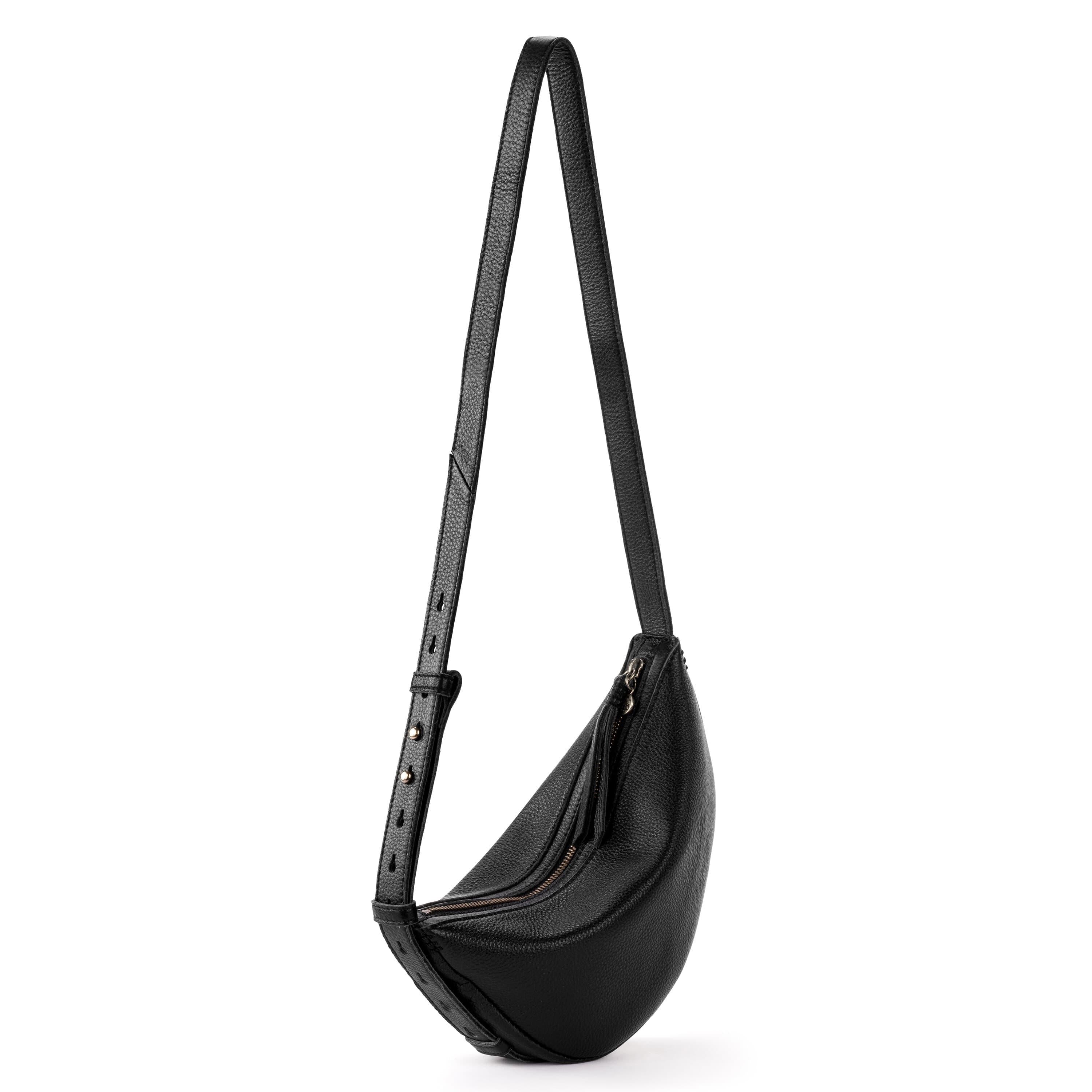 Premium Leather Tess Sling Bag in Black - Stylish Crossbody Purse for Women, Perfect for Everyday Use, Travel & Night Out
