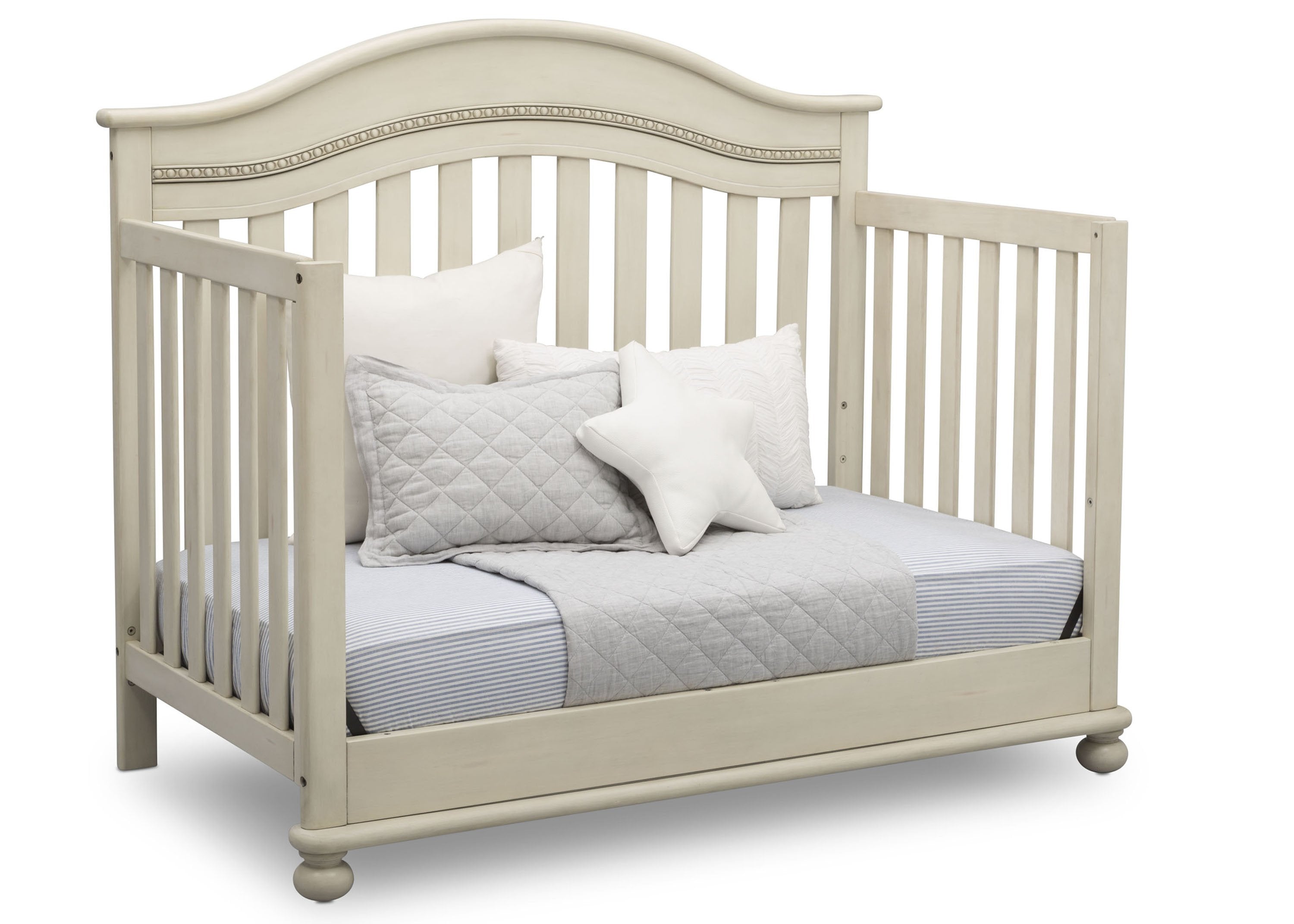 Bristol 4-in-1 Convertible Baby Crib - Toddler Bed, Daybed & Full-Size Bed Frame - Safe Nursery Furniture for Newborns & Kids - Perfect for Bedrooms, Daycare & Guest Rooms