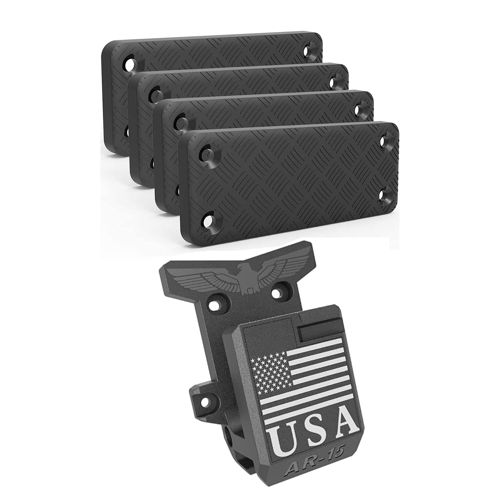ANTREEMAG 4-Pack Heavy Duty Gun Magnet Mount - 55 lb Capacity Magnetic Gun Holster & AR15 Wall Mount - 300Lbs Tension Bearing - Perfect for PA Wall Mount, Rifle Display & Firearm Storage - Ideal for Home Defense, Gun Safe Organization & Tactical Gear Display