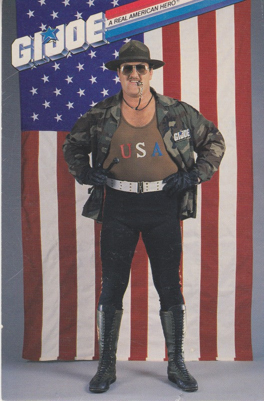 Vintage 1980's GI Joe Sgt. Slaughter Signed Postcard - Collectible Memorabilia with 2017 Appraisal ($20 Value) - Perfect for Fans, Collectors & Display in Man Caves or Game Rooms