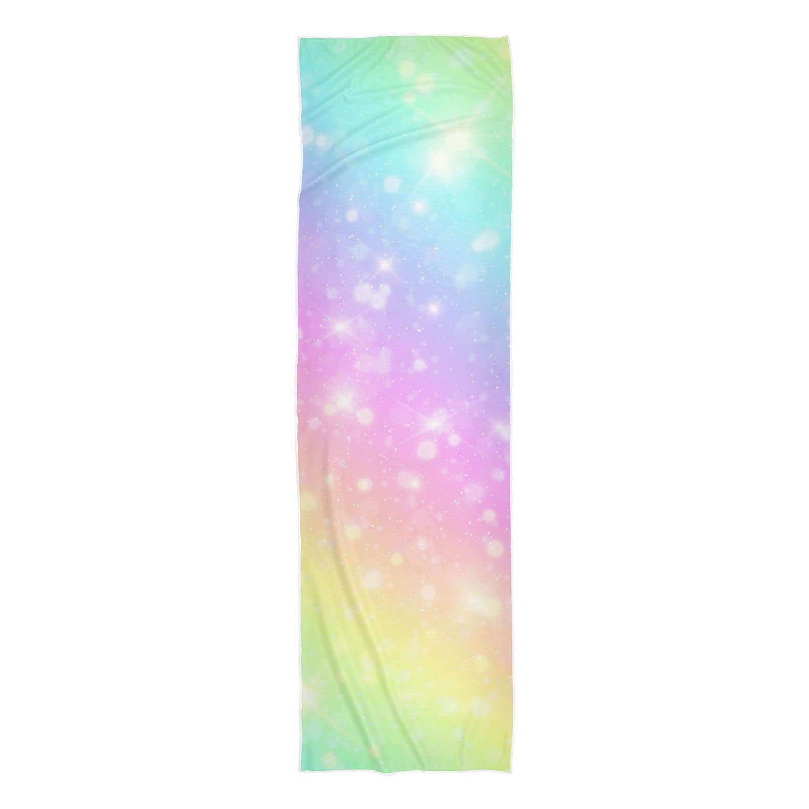 Cooling Sports Towels for Workout - Quick Dry, Sweat Absorbent, Lightweight & Breathable Gym Towels in Galaxy Starry Fantasy Rainbow Colors - Perfect for Running, Yoga, Fitness & Outdoor Activities