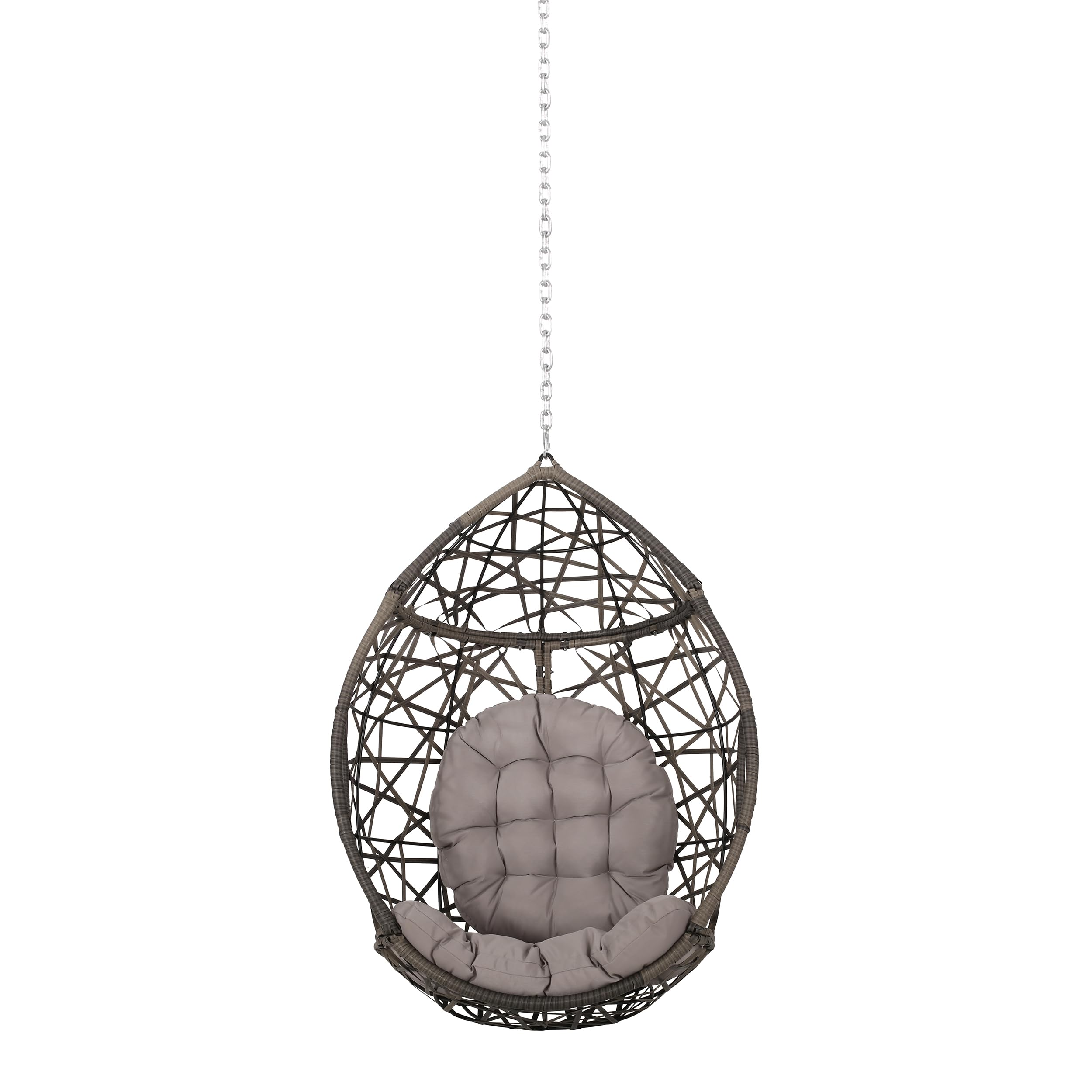 Christopher Knight Home 313485 Outdoor Hammock Swing - Comfortable Gray Hanging Chair for Patio, Garden, or Backyard Relaxation
