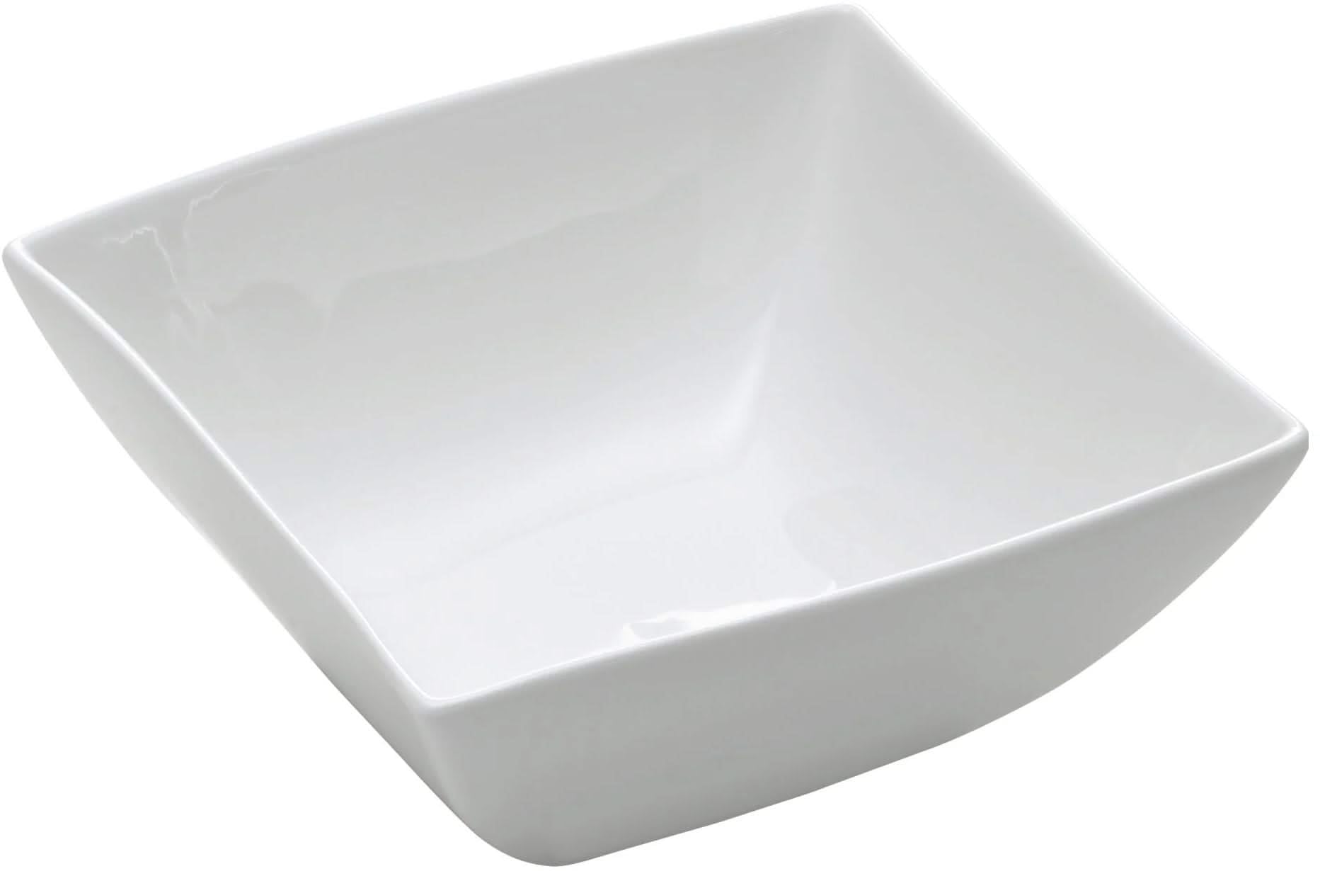 Maxwell & Williams 24cm White Porcelain Square Bowl - East Meets West Design in Gift Box | Perfect for Asian Cuisine, Salad Serving & Elegant Home Decor