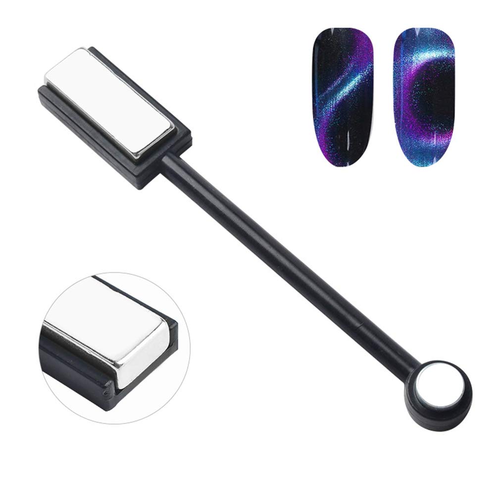 5-Piece Magnetic Nail Art Kit - Magnet Stick, Pen & Plates for 3D Cat Eye Gel Polish | DIY Manicure Tools for Professional Salon & Home Nail Designs
