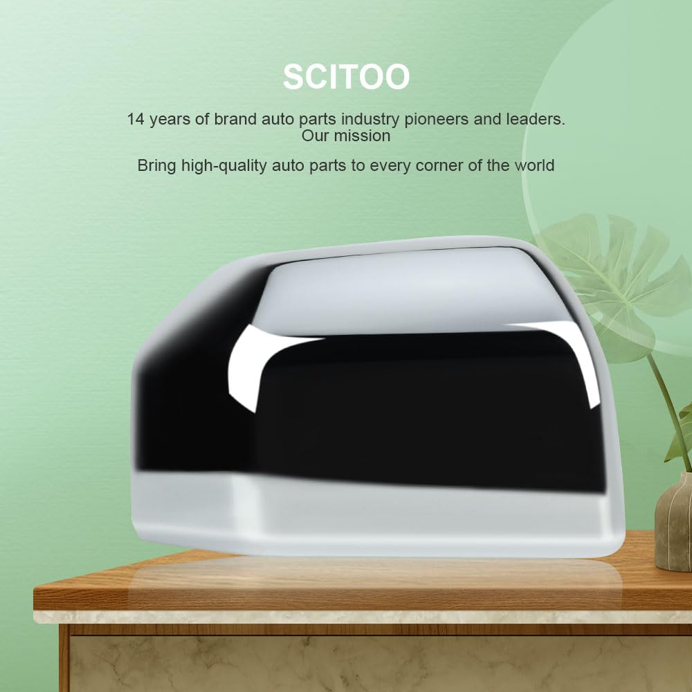 SCITOO Power Heated Side Mirrors with Turn Signal - Compatible with Ford F-150 2015-2018 Models | Chrome Finish, Left & Right Replacement | Perfect for Winter Driving & Enhanced Safety