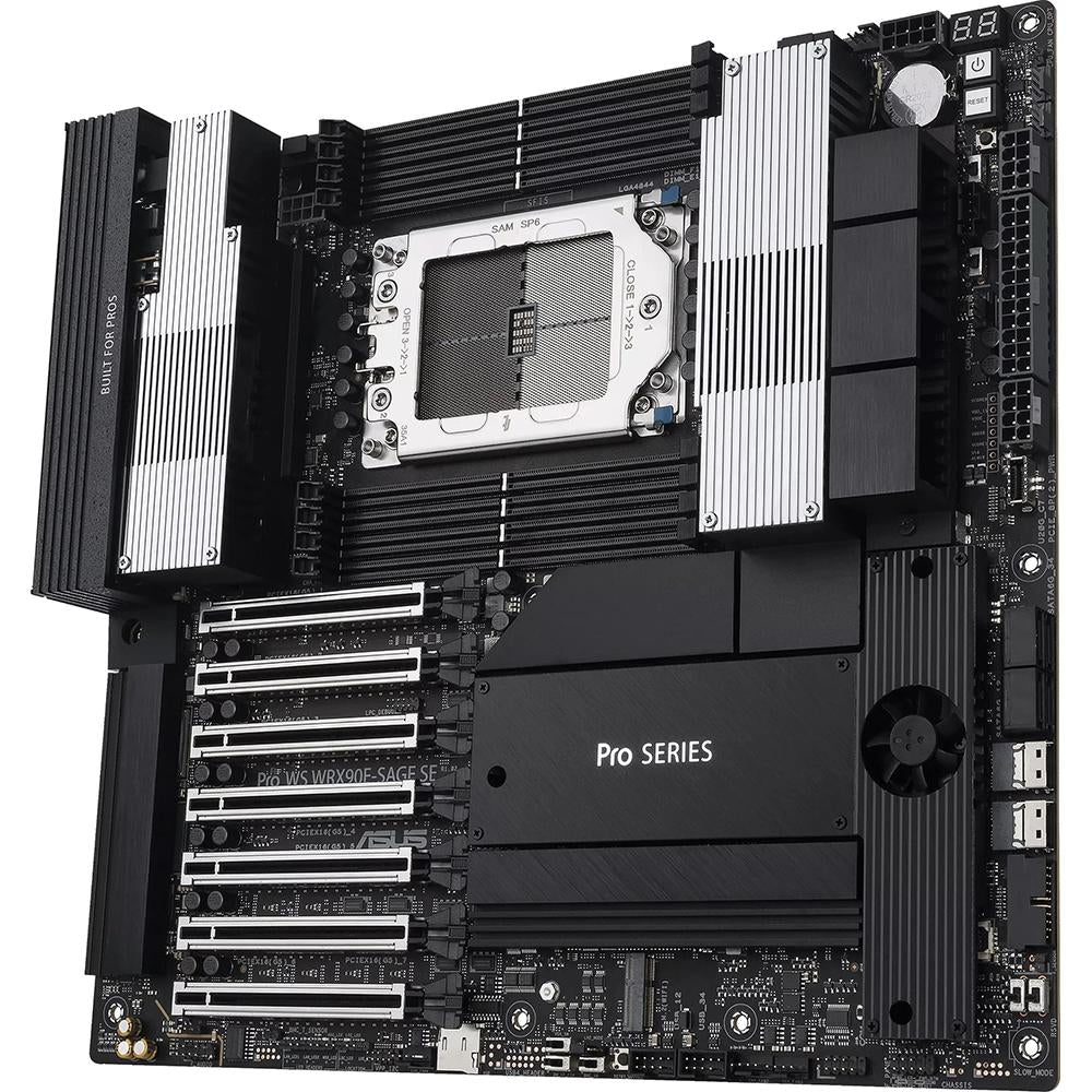 ASUS Pro WS WRX90E-SAGE SE AMD sTR5 EEB Workstation Motherboard - High Performance for 3D Rendering, Video Editing & AI Development