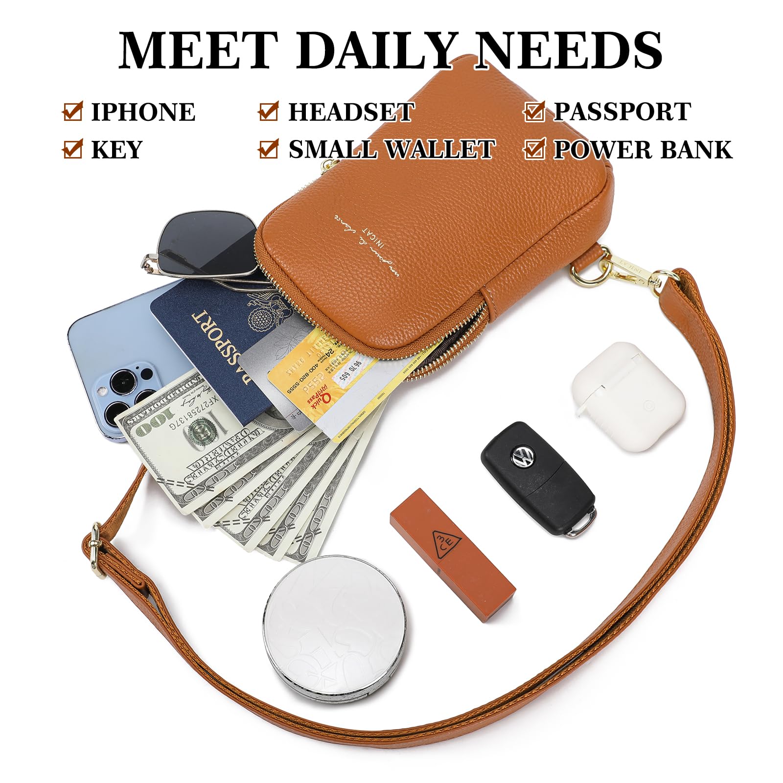 Haytijoe Small Crossbody Sling Bag for Women - Anti-Theft Travel Purse with Adjustable Strap, Lightweight Fanny Pack for Running, Hiking & Daily Use