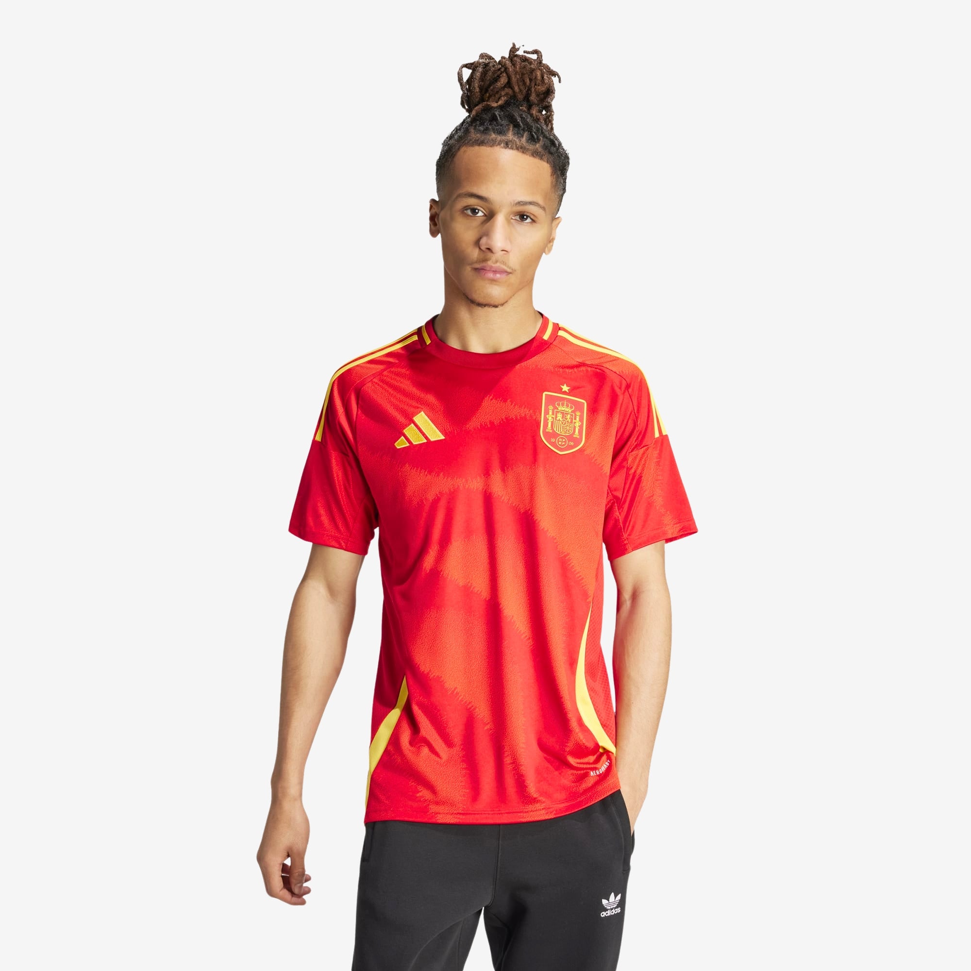 adidas Spain 2024 Stadium Home Soccer Jersey - Authentic Football Shirt for Men & Women - Perfect for Matches, Training, and Fan Support