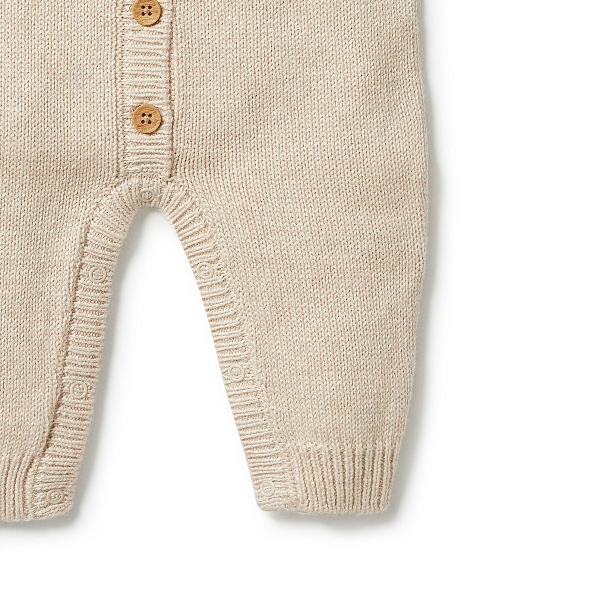 Baby Knitted Button Growsuit - Soft Cotton Romper for Newborns & Infants | Perfect for Playtime, Sleepwear & Photo Shoots