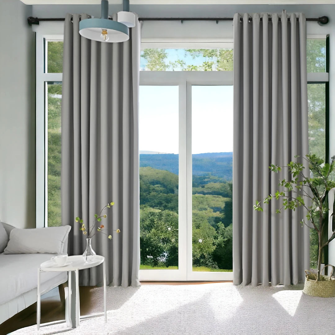 Shiloh Solid Soundproof & Thermal Blackout Custom Curtains for Bedroom & Living Room - Noise Reducing, Energy Efficient Window Treatment for Home & Office