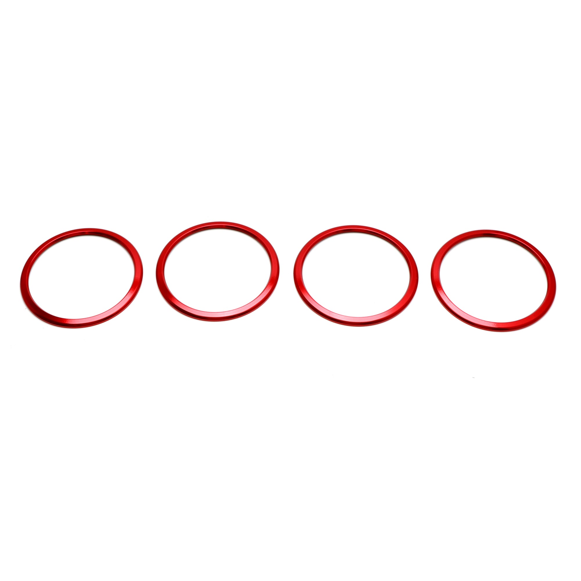 4-Piece Red AC Vent Outer Ring Trim Set for 2016+ Chevy Camaro - Stylish Interior Upgrade for Car Enthusiasts & Customization Lovers
