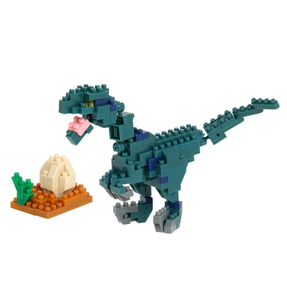 Nanoblock Velociraptor Dinosaur Building Kit - NBC 362 - STEM Educational Toy for Kids & Adults - Perfect for Home Decor, Office Display & Creative Play