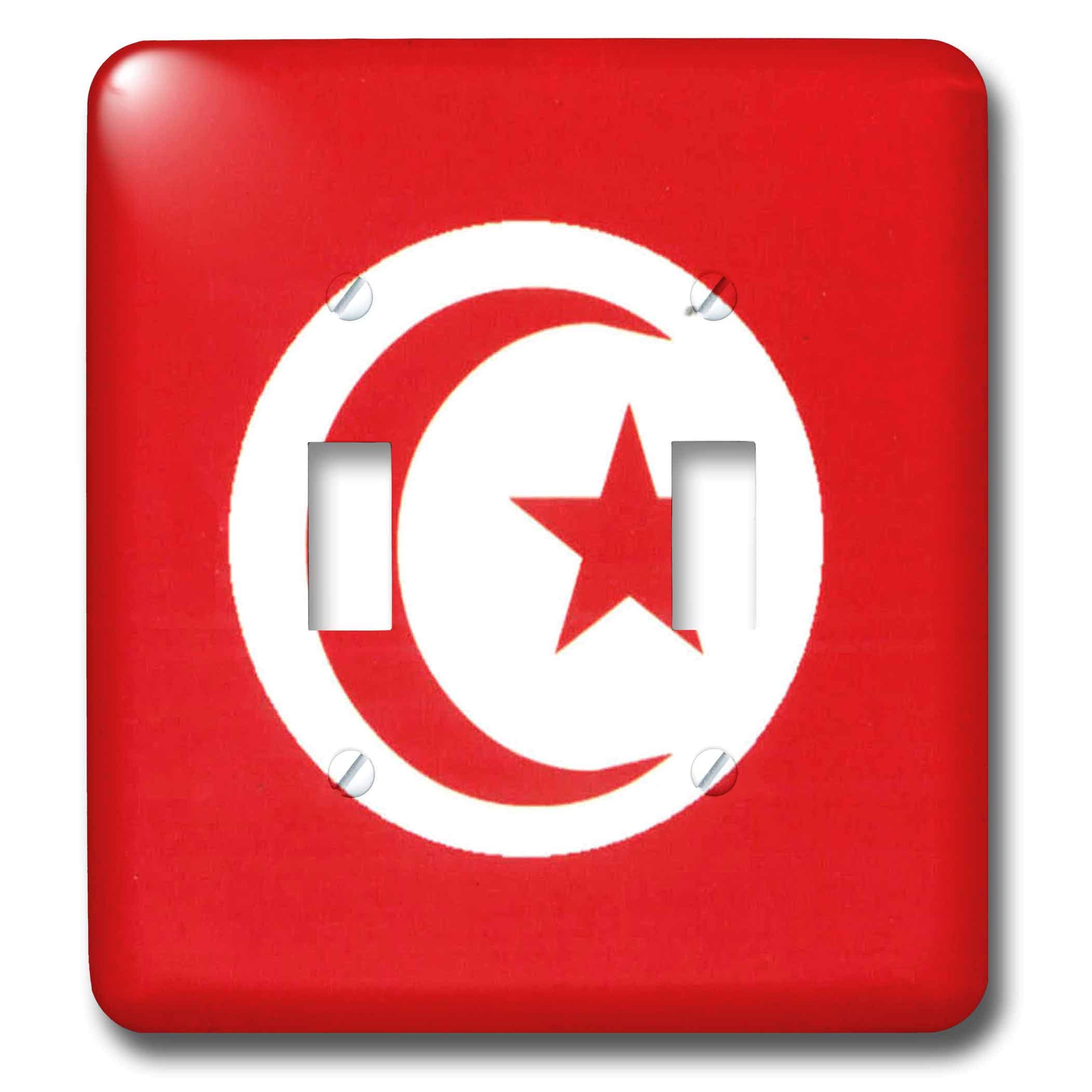 3D Rose Tunisia Flag Toggle Switch - Multi-Color Decorative Light Switch Cover for Home, Office & Dorm Room Decor