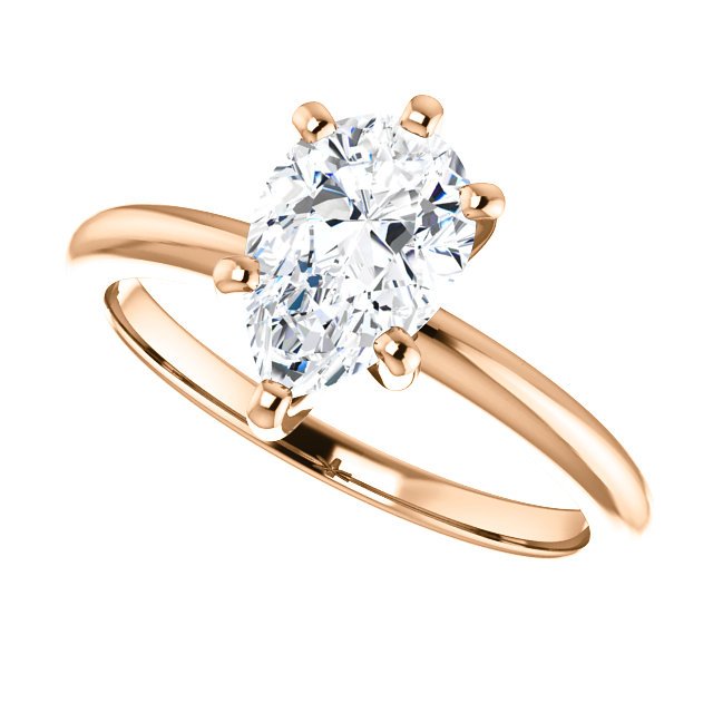14Kt Gold 1.5 Carat Pear Diamond Solitaire Ring for Women - Elegant Engagement, Wedding, Anniversary Gift - Perfect for Proposals, Bridal Jewelry & Special Occasions