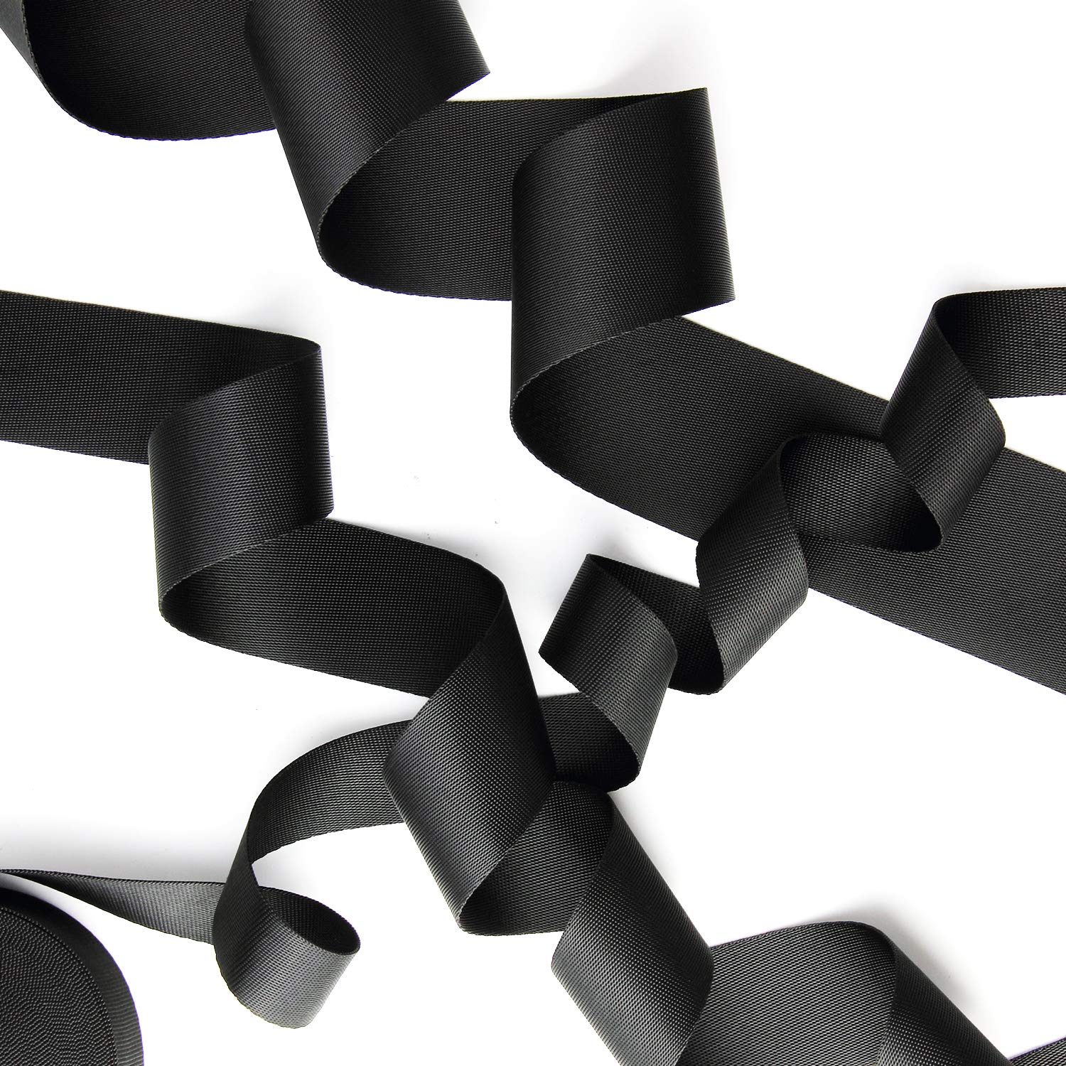 **1.5 Inch Heavy Duty Nylon Webbing Strap - 10 Yards Polypropylene Straps for Bags, Hammocks, Outdoor Climbing, DIY Luggage, Pet Collars & Backpack Repair (Black) - Durable & Versatile for Camping, Travel & Home Projects**