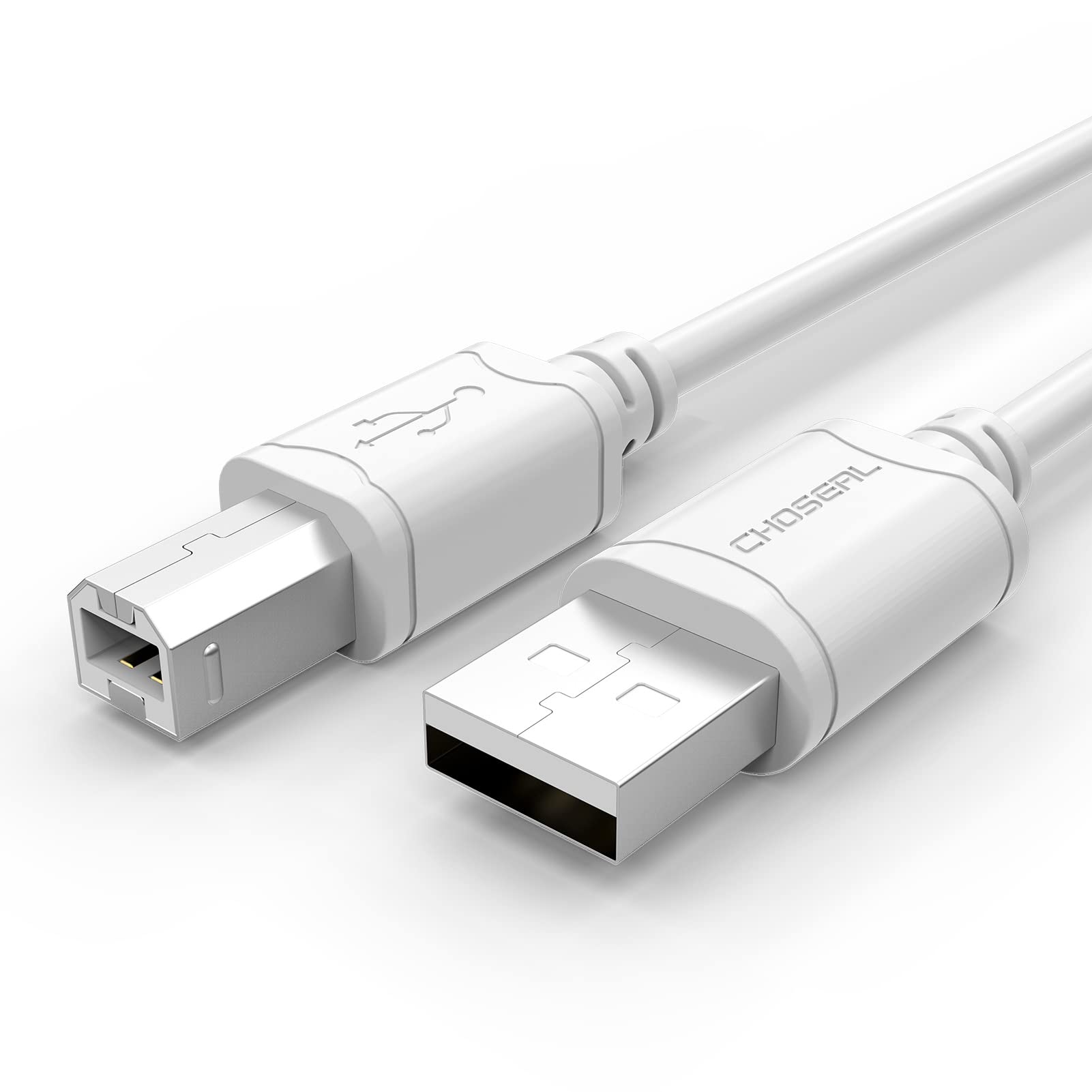 5FT USB 2.0 Printer Cable - Type A Male to B Male Scanner Cord for HP, Canon, Epson, Dell, Brother Printers - High-Speed Data Transfer for Home & Office Use