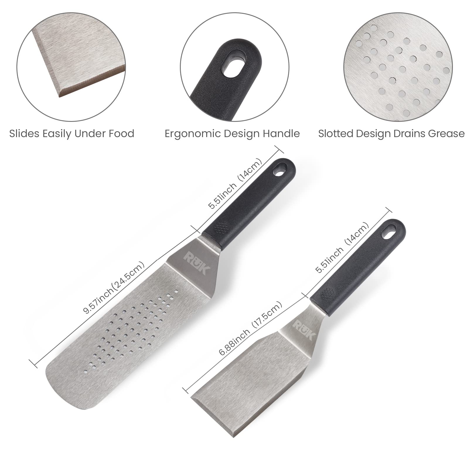 Blackstone Griddle Accessories Kit - 11-Piece Flat Top Griddle Set with Heat-Resistant Long Handle Spatula, Scraper & Cleaning Tools + Free E-Cookbook | Compatible with Blackstone & Camp Chef Griddles | Perfect for Outdoor Cooking, Camping & Backyard BBQs