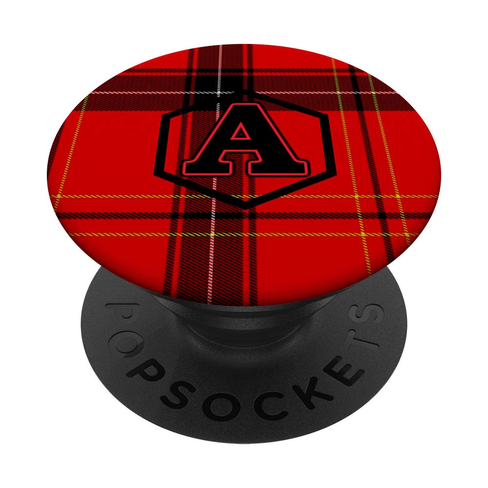 Red Plaid Monogram Letter A - Personalized Initial Design for Gifts, Home Decor & Fashion Accessories | Perfect for Scarves, Blankets & Tote Bags