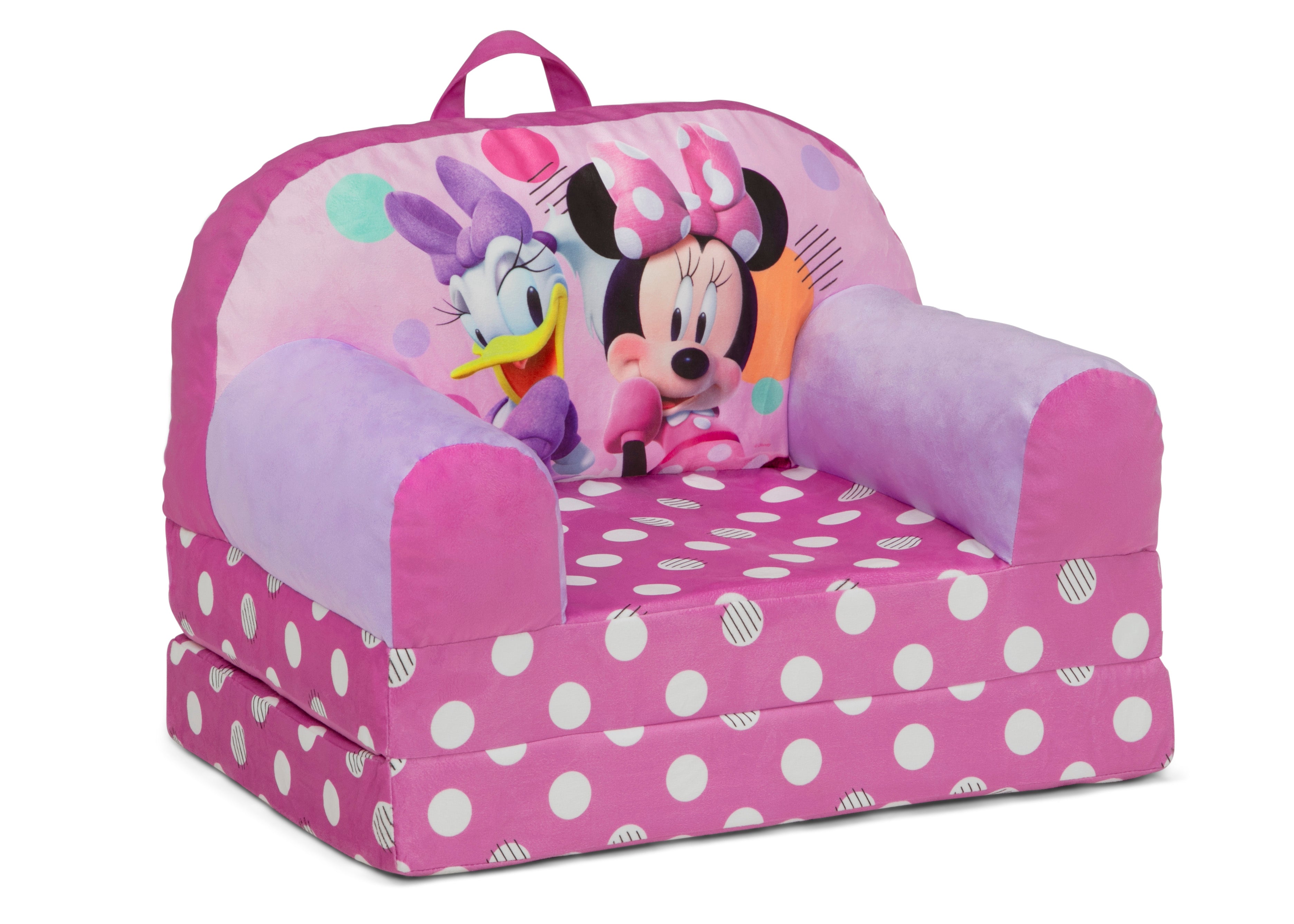 Minnie Mouse Cozee Buddy Flip Out Chair - Soft Plush Kids Lounge Chair for Bedroom & Playroom - Perfect for Reading, Relaxing, and Playtime