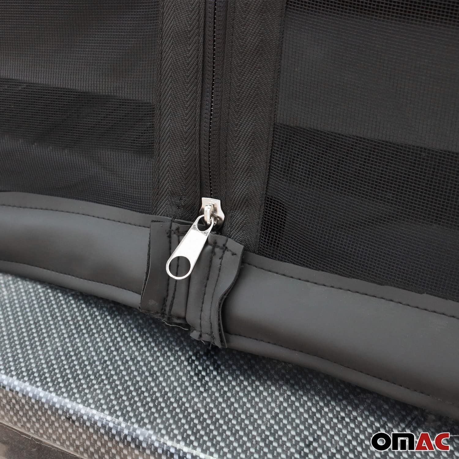 OMAC Magnetic Mosquito Net Bug Screen for Ford Transit 2015-2024 - Black Tailgate Mesh (1 Piece) | Perfect for Camping, Road Trips & Outdoor Adventures