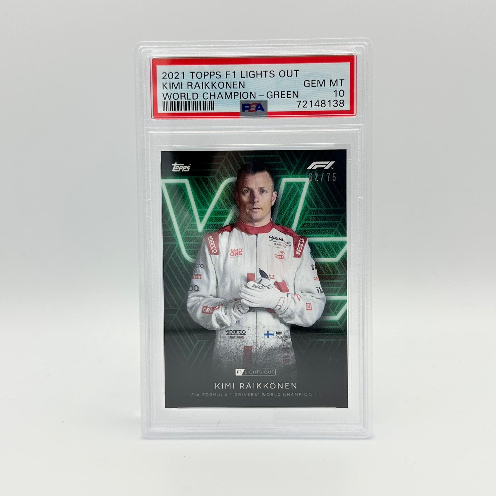 PSA 10 Graded 62/75 Kimi Raikkonen 2007 F1 Drivers World Champion Trading Card - Perfect for Collectors, Fans & Sports Memorabilia Enthusiasts