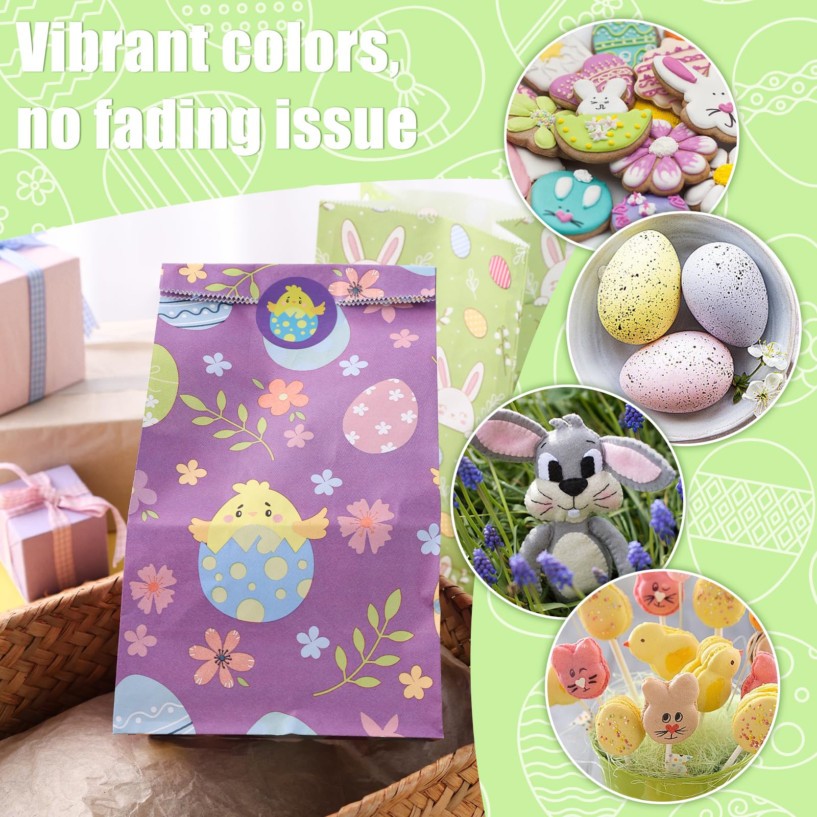 VGOODALL 54 Pack Easter Treat Bags - 4.7