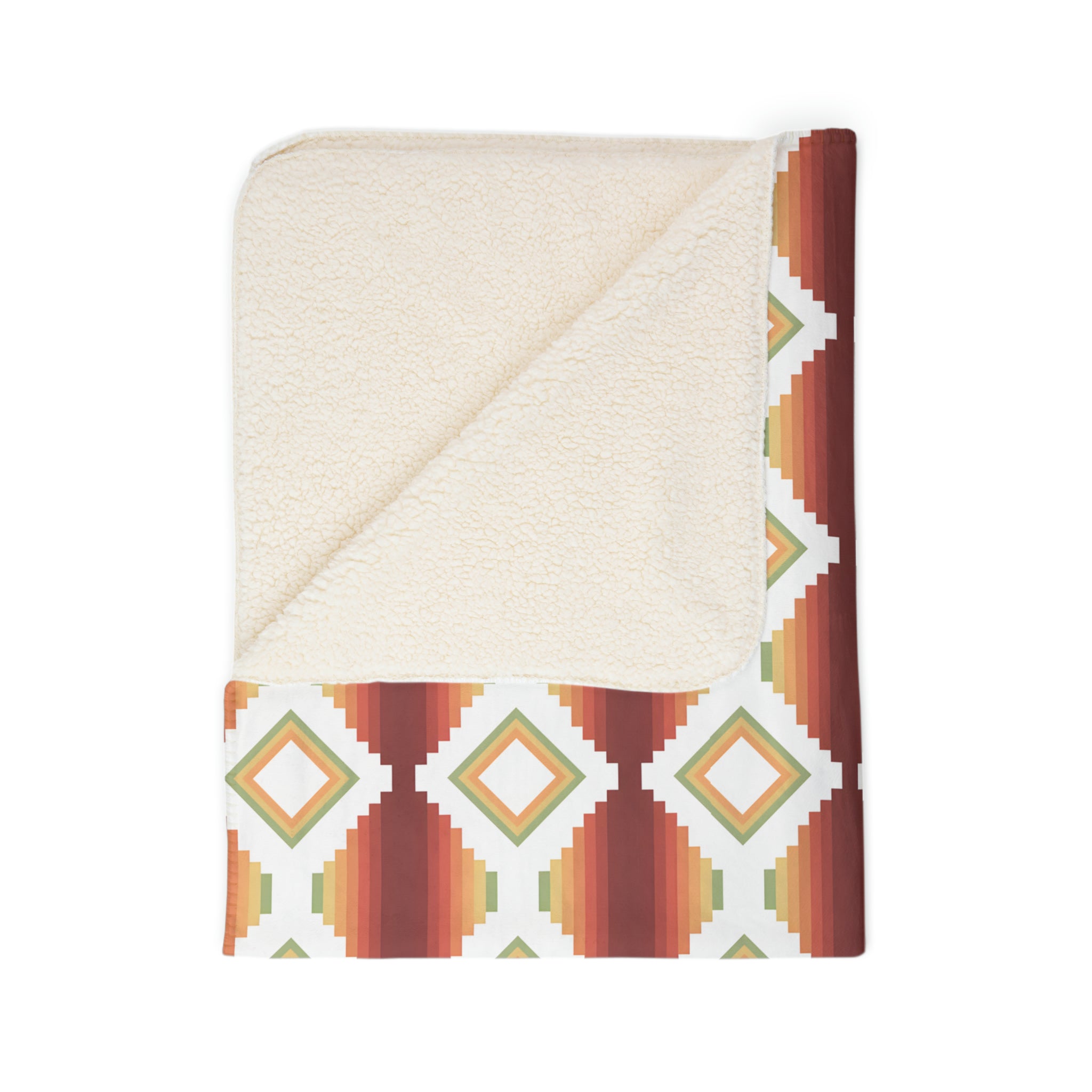 Southwestern Rio Fleece Sherpa Blanket - Soft Cozy Throw Blanket for Couch, Bed & Sofa - Perfect for Living Room, Bedroom & Winter Nights - 2 Sizes Available
