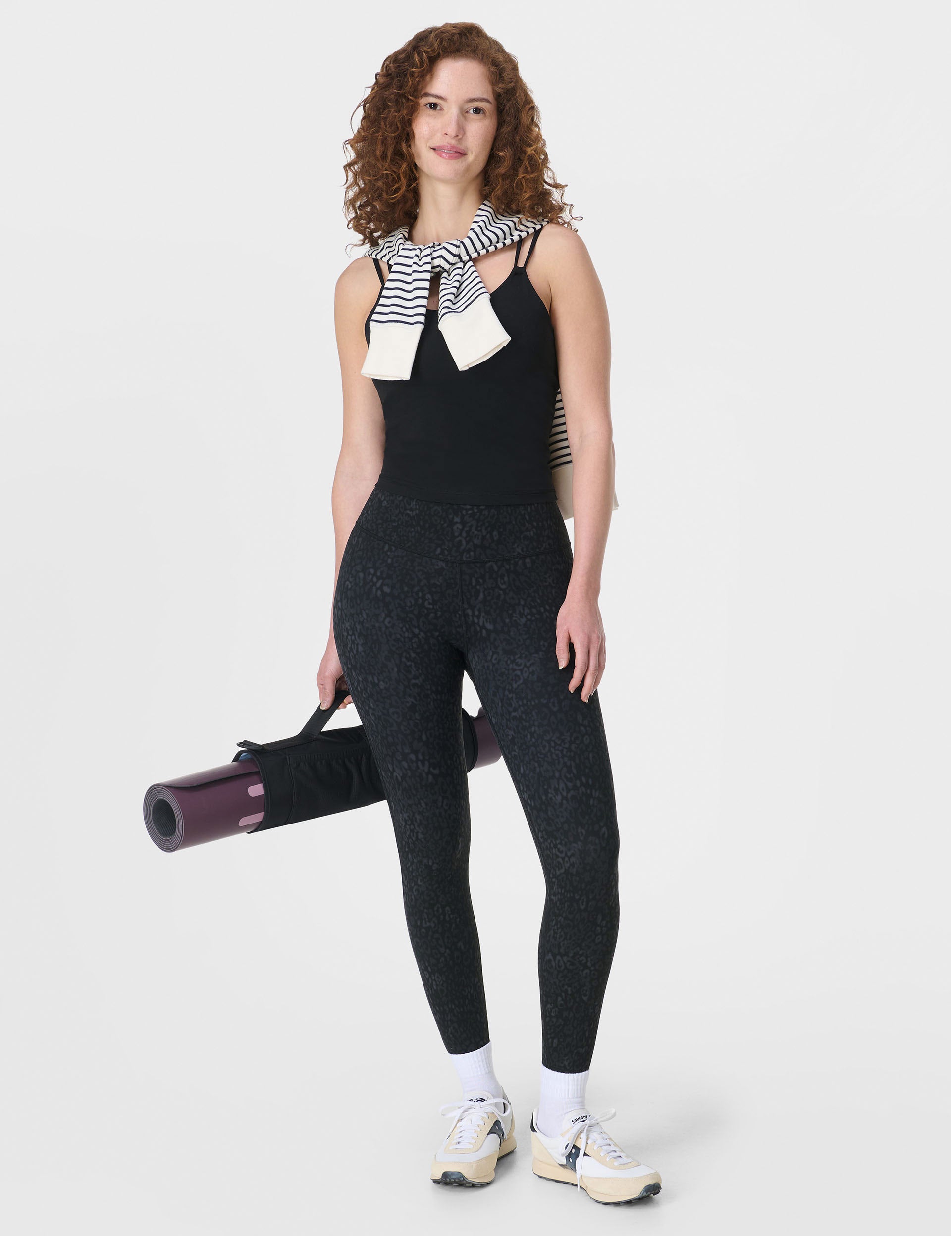 Ultimate Studio 7/8 Leggings - Black Panther Print Yoga Pants for Women | High Waist Workout Tights for Running, Gym & Lounge Wear