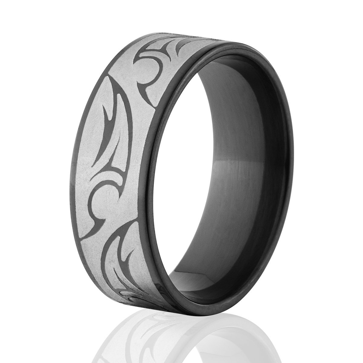 Black Zirconium Men's Wedding Band - Celtic Design Ring for Men - Handcrafted in USA - Perfect for Engagements, Anniversaries & Special Occasions