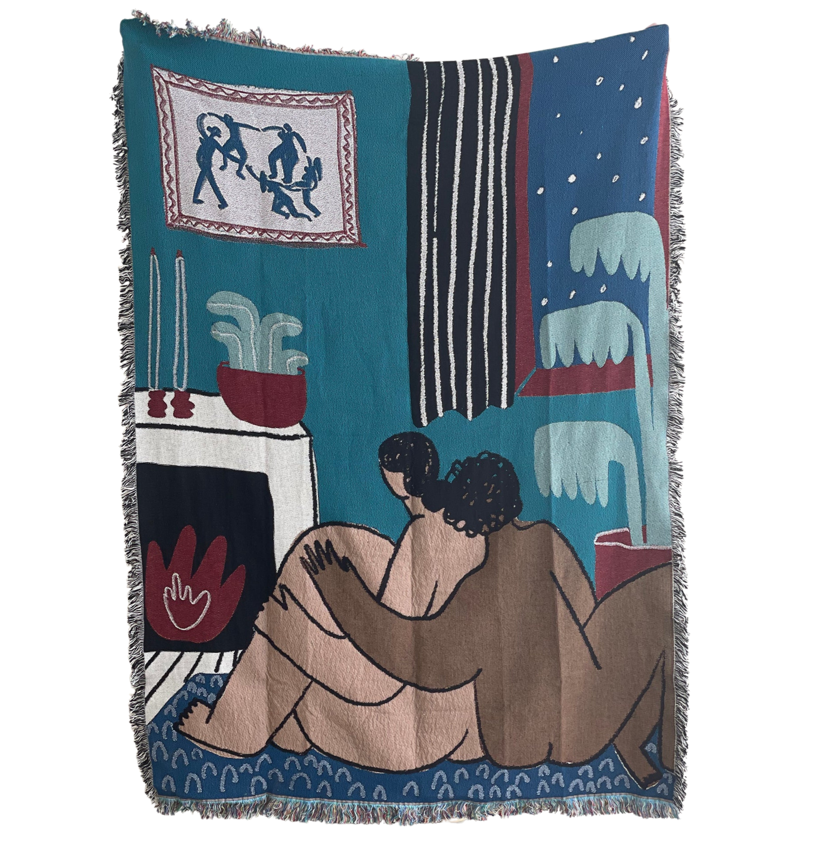 Cozy Fireside Blanket for Couples - Soft & Warm Flannel Throw - Perfect for Cuddling by the Fire, Movie Nights & Romantic Getaways