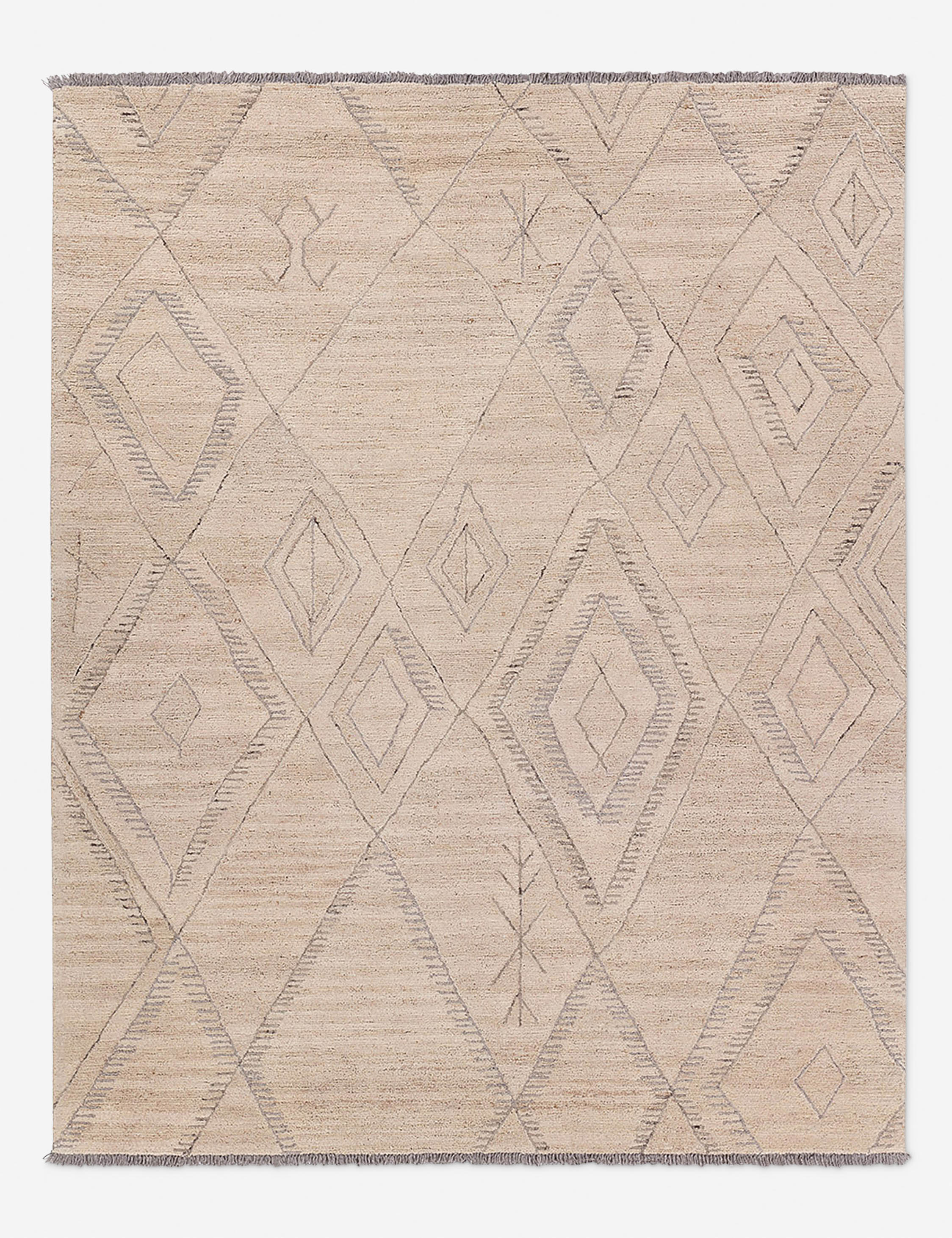 Hand Tufted Wool Moroccan Style Area Rug - Boho Chic Home Decor for Living Room, Bedroom & Office - Soft & Durable Floor Covering