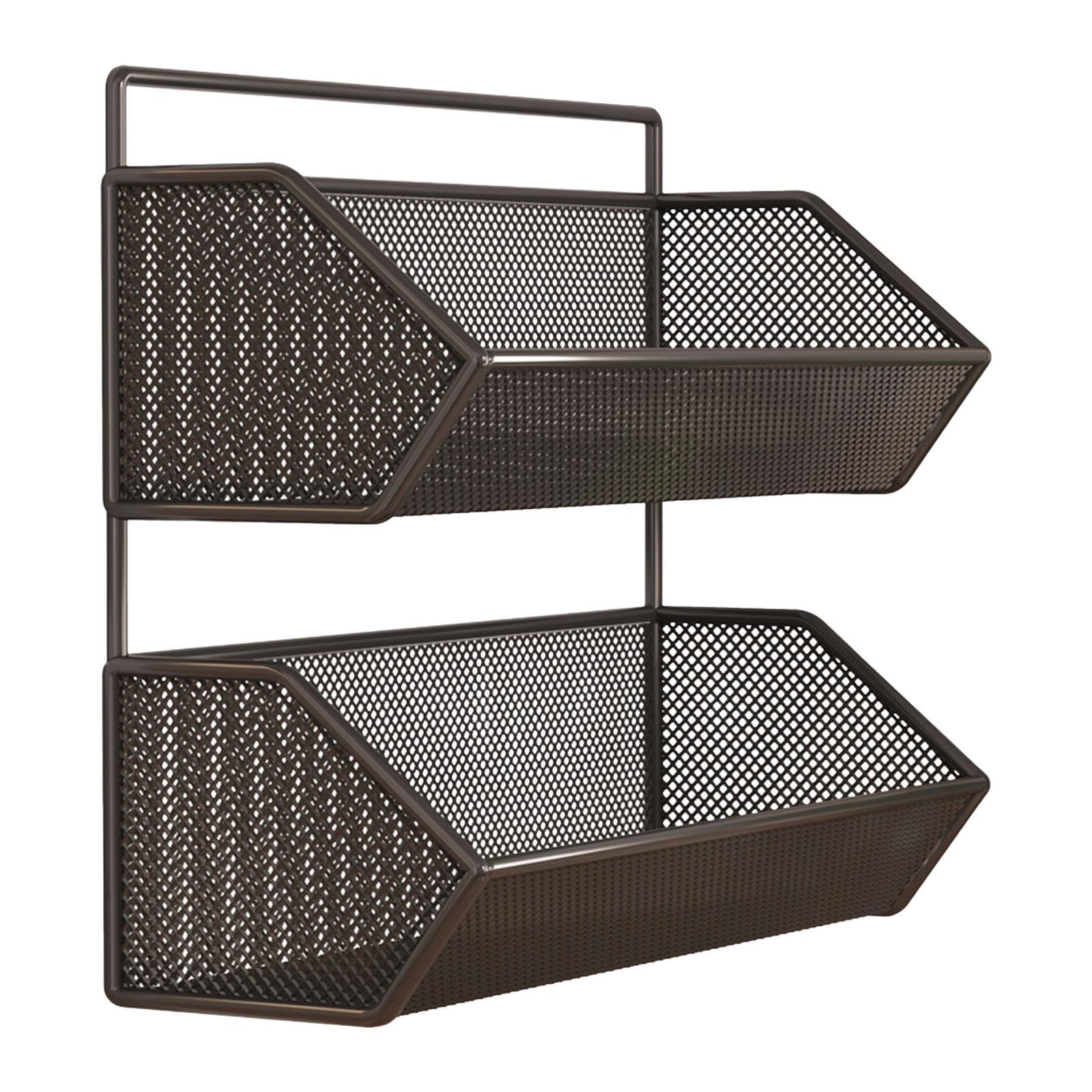 CALANDIS® Hanging Wall Basket - Heavy Duty Storage Organizer for Laundry Room, Kitchen Cabinets, Bathroom & Pantry | Space Saving Wall Mounted Storage Solution for Towels, Fruits, Vegetables & Household Items