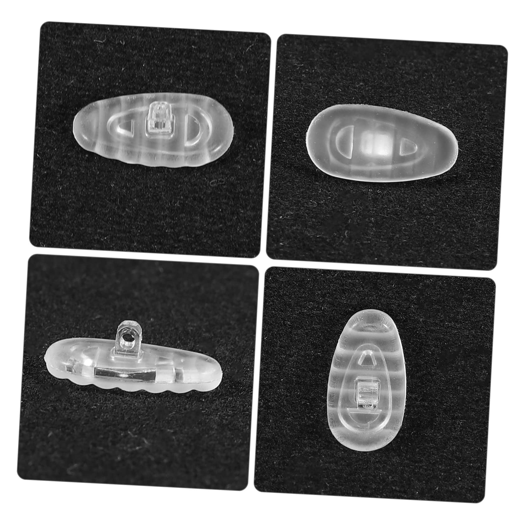 Hoement 20 Pairs Silicone Nose Pads for Glasses - Anti-Slip Replacement Nose Pads, Comfortable Design Fits Various Frames, Improves Glasses Fit - Perfect for Reading, Driving & Daily Wear