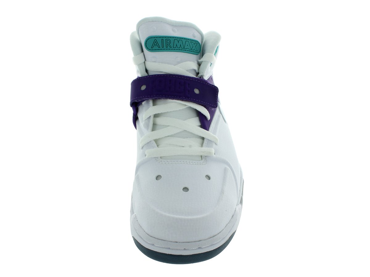 Nike Men's Air Command Force Basketball Shoes - White/Lynx Blue/Bright Crimson/Wolf Grey - High-Performance Sneakers for Court Play & Casual Wear