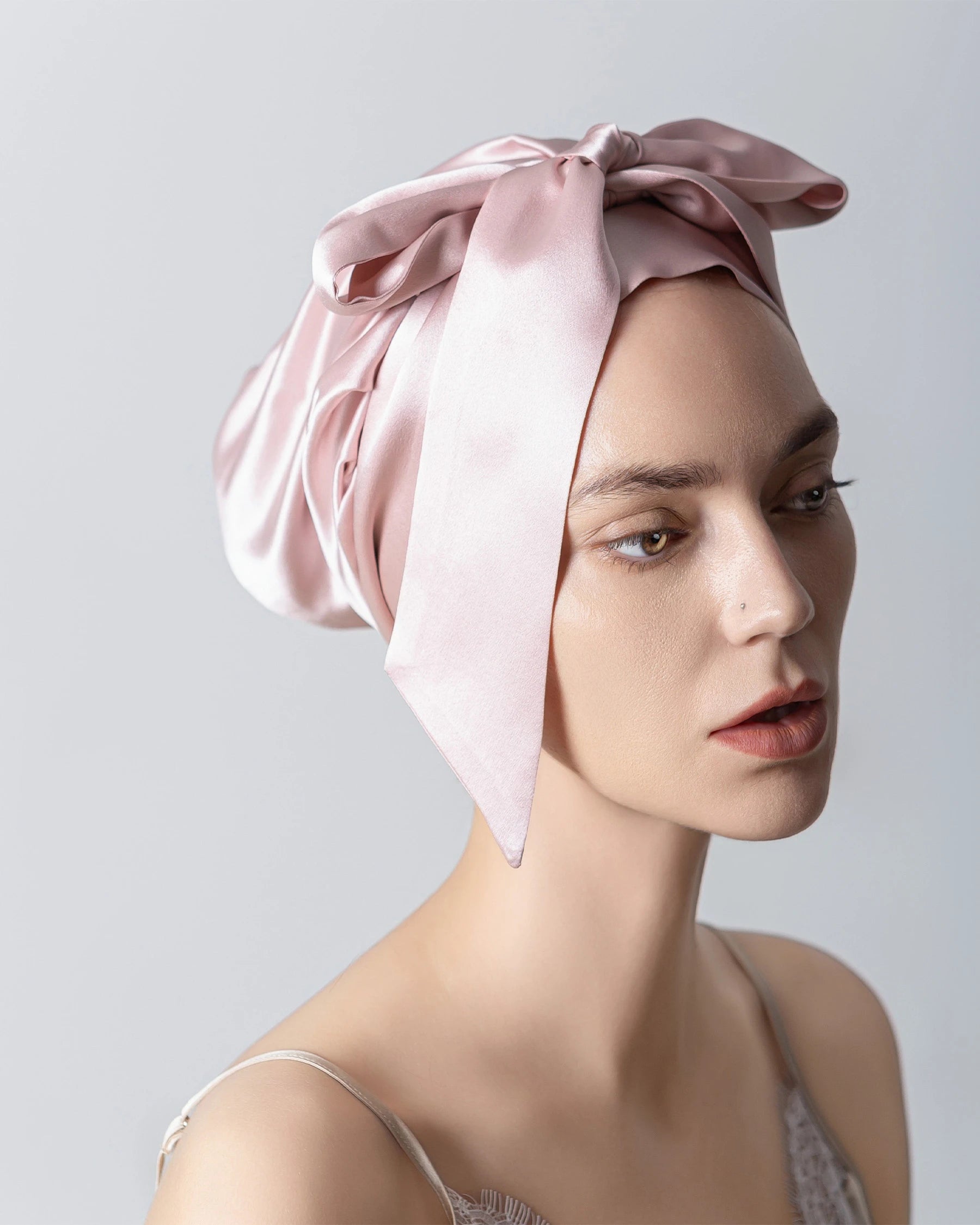 Silk Hair Bonnet for Sleeping - Satin Sleep Cap for Natural Hair, Curly Hair & Protective Styling - Reduce Frizz & Breakage While You Sleep (Black, Large) - Perfect for Nighttime Hair Care & Travel